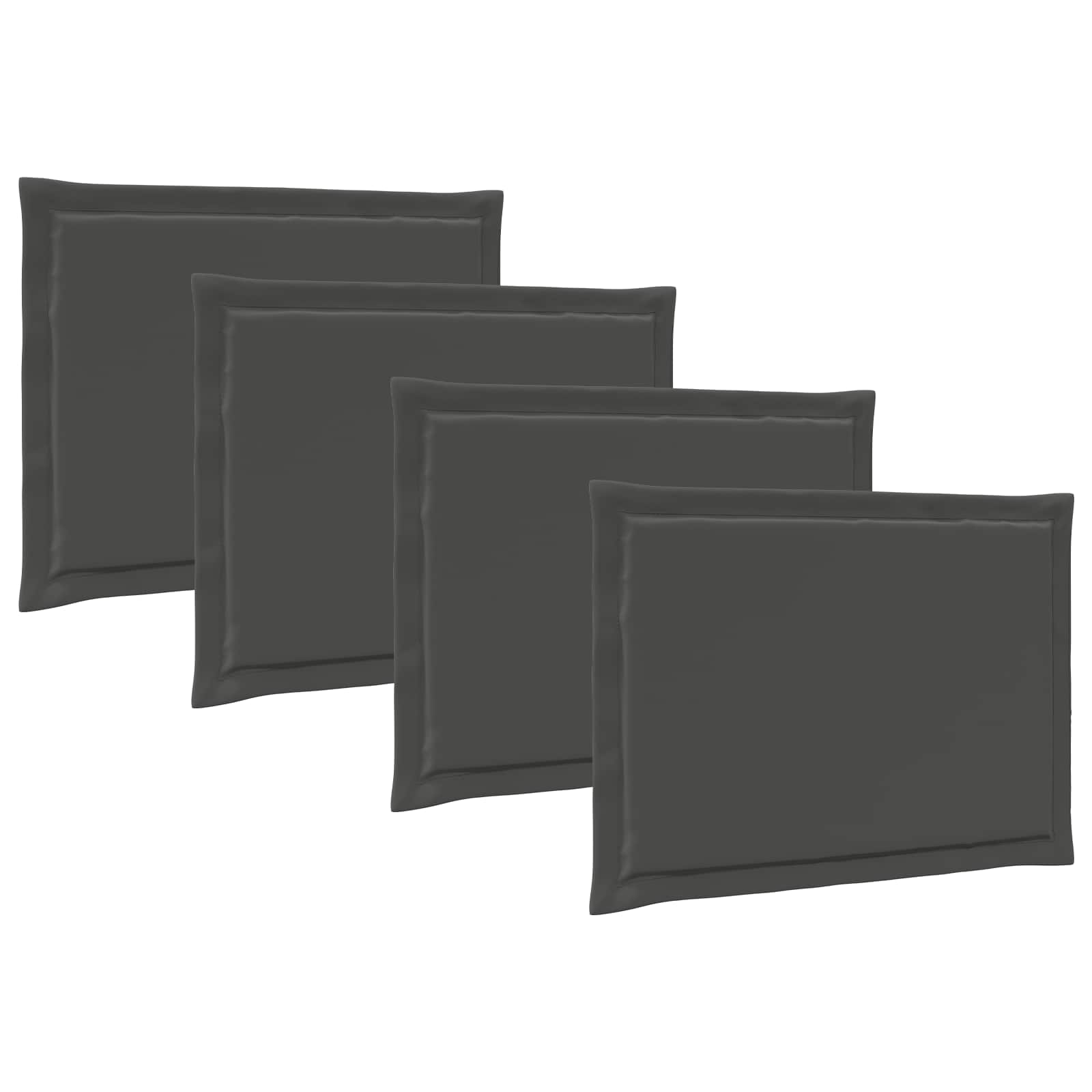 Cuscini per Seduta 4 pz Poliestere Antracite 47 x 36 x 2 cm