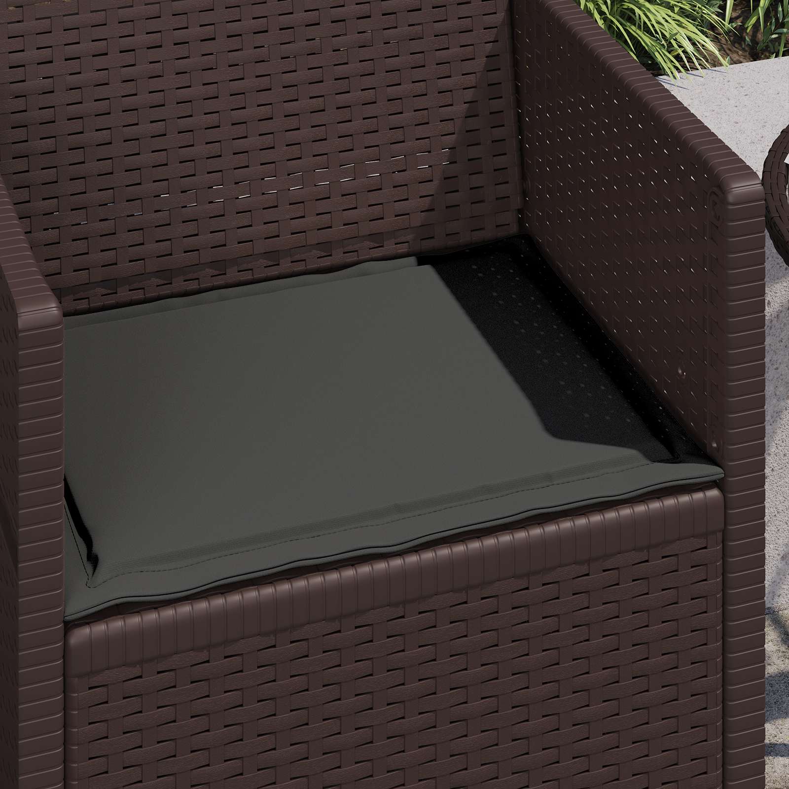 Cuscini per Seduta 4 pz Poliestere Antracite 47 x 36 x 2 cm