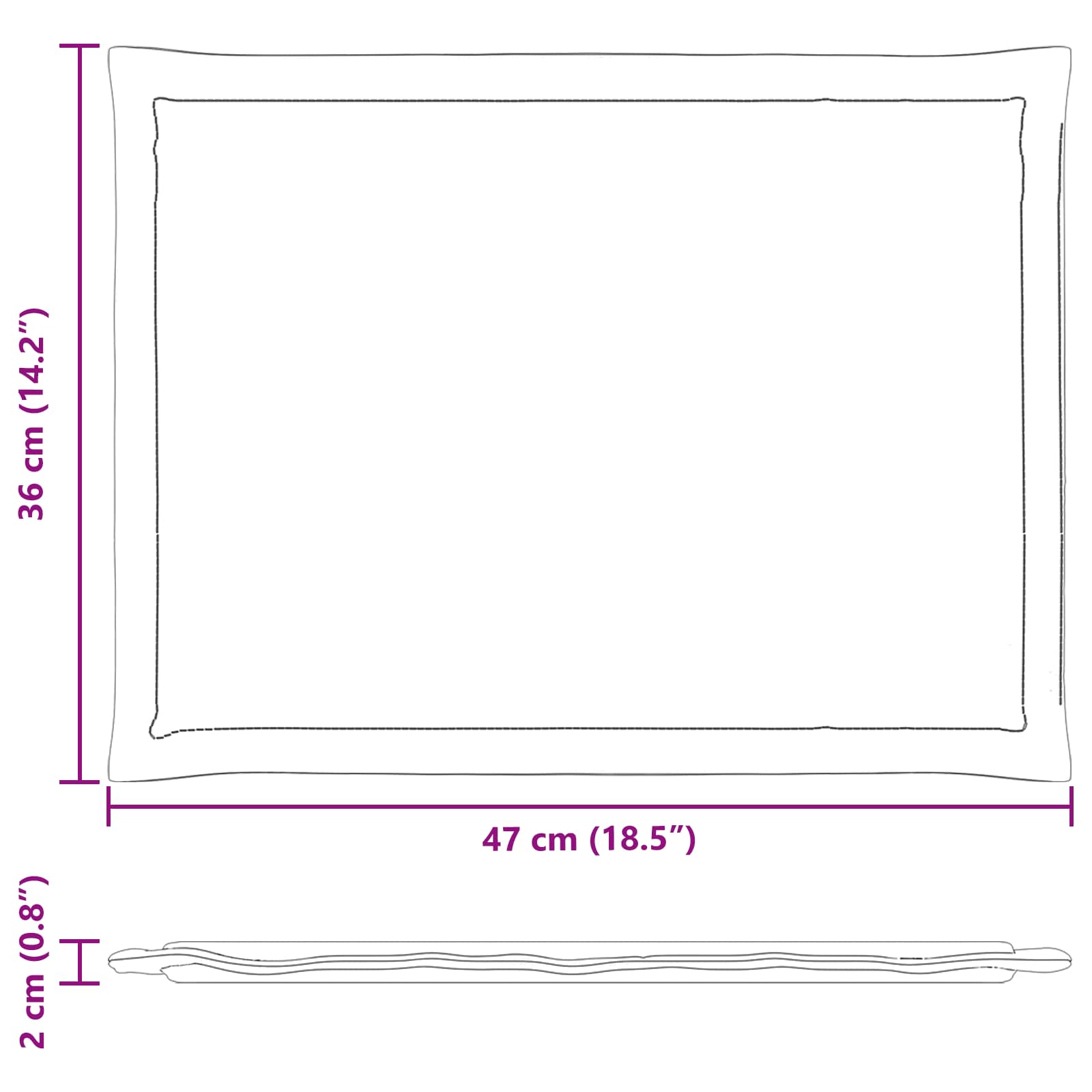 Cuscini per Seduta 4 pz Poliestere Tortora 47 x 36 x 2 cm