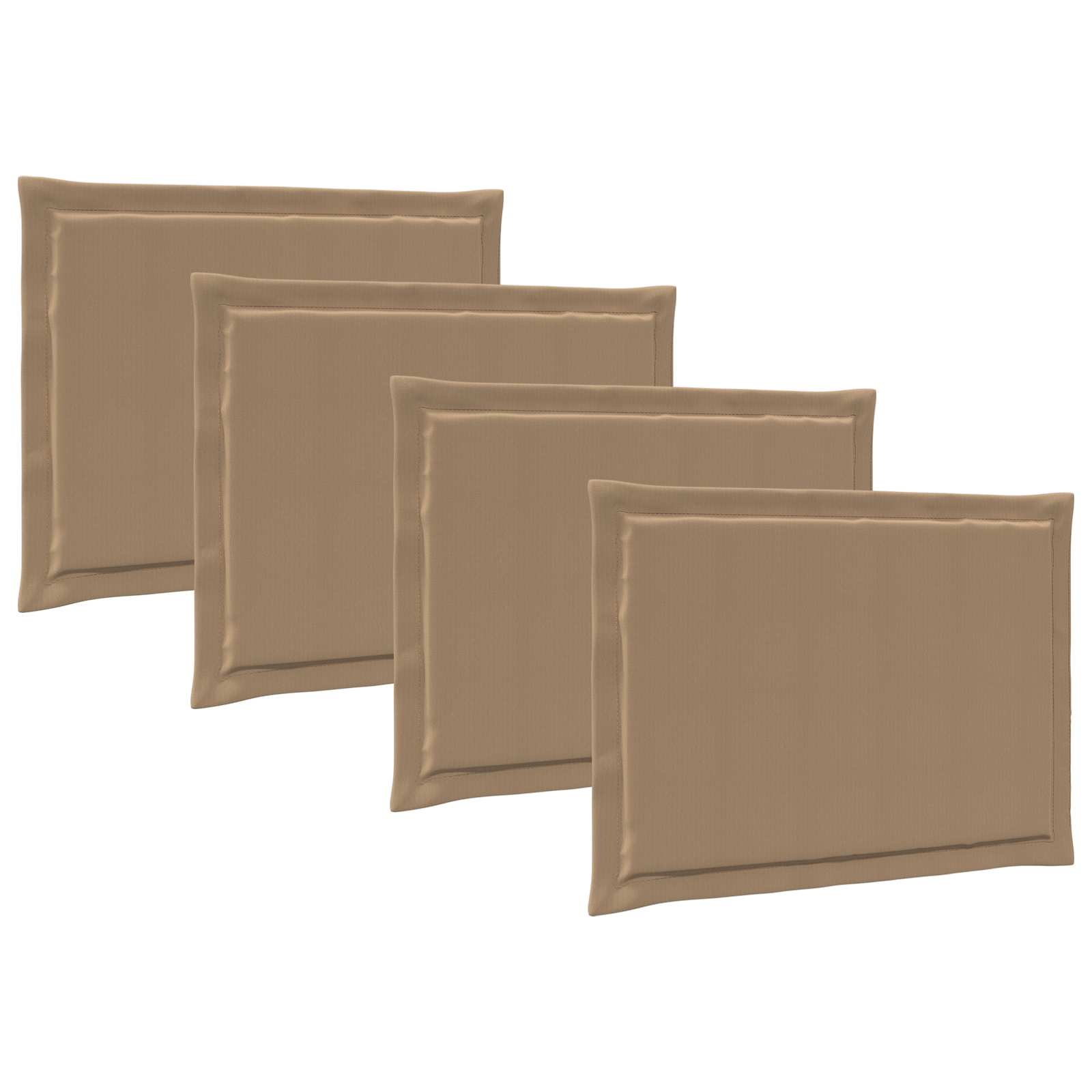 Cuscini per Seduta 4 pz Poliestere Tortora 47 x 36 x 2 cm