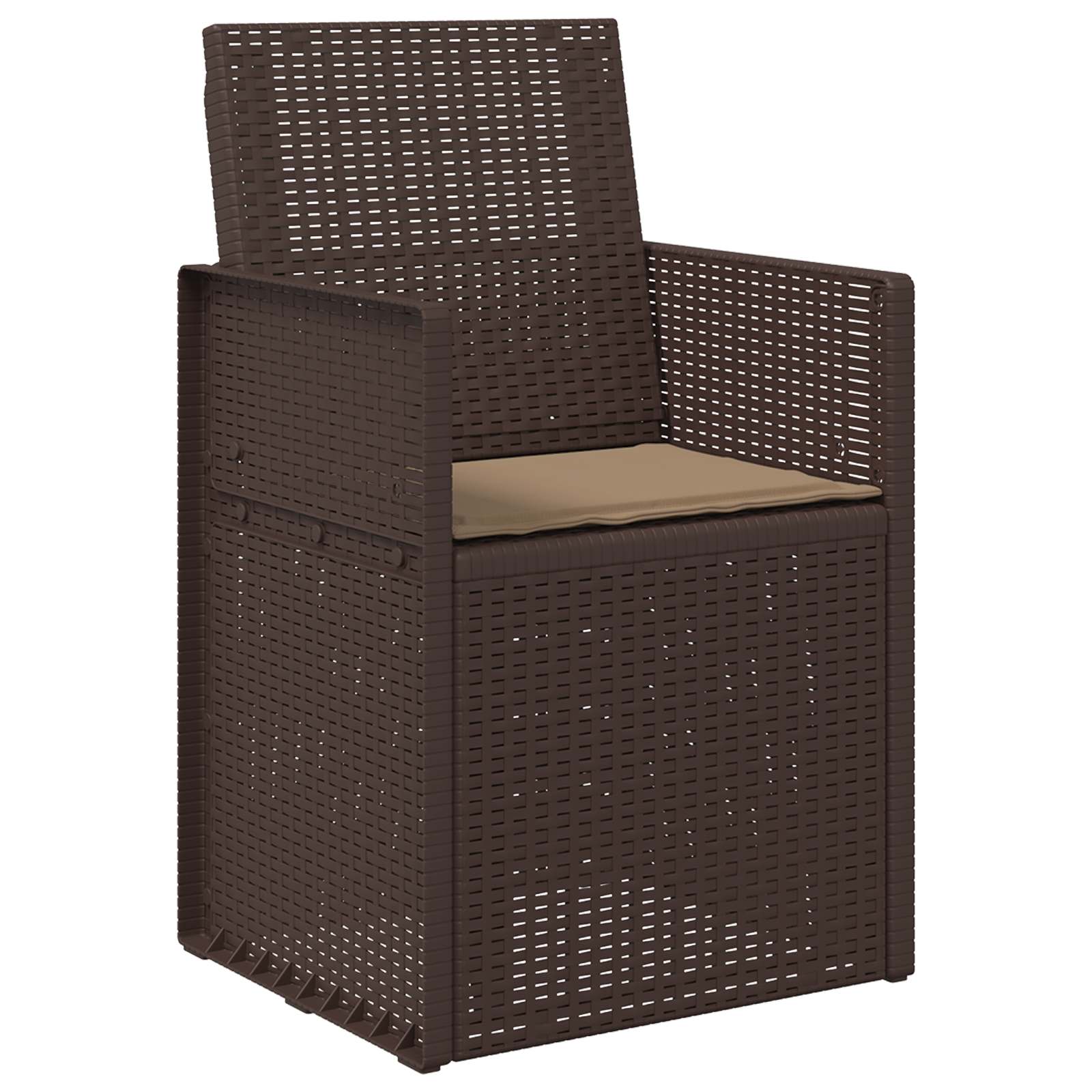 Cuscini per Seduta 4 pz Poliestere Tortora 47 x 36 x 2 cm