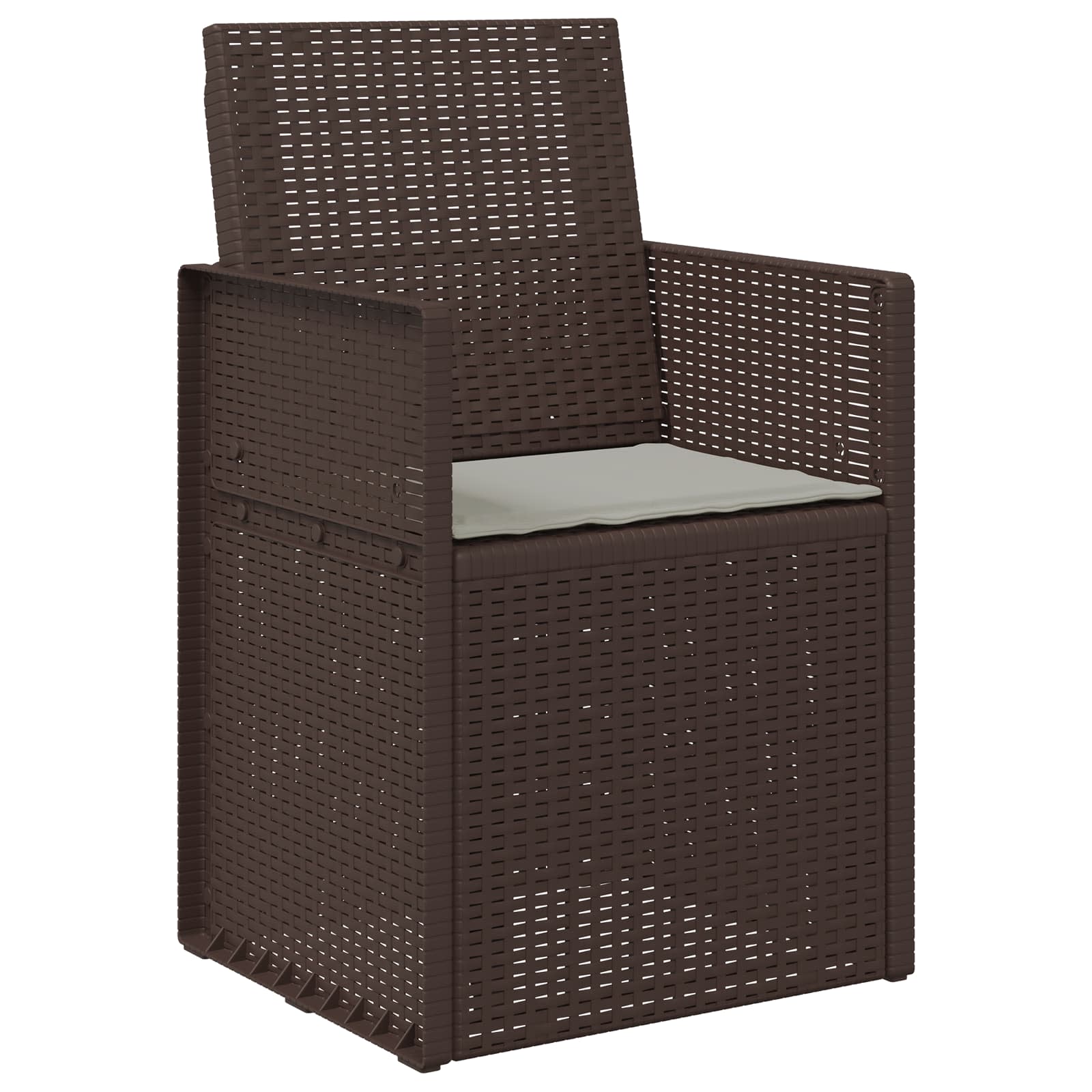 Cuscini per Seduta 4 pz Poliestere Grigio Chiaro 47 x 36 x 2 cm