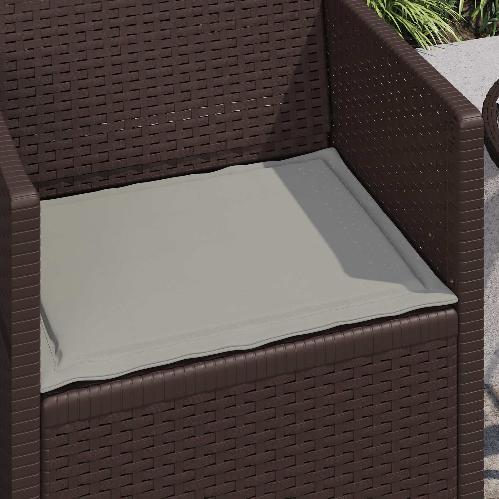 Cuscini per Seduta 4 pz Poliestere Grigio Chiaro 47 x 36 x 2 cm