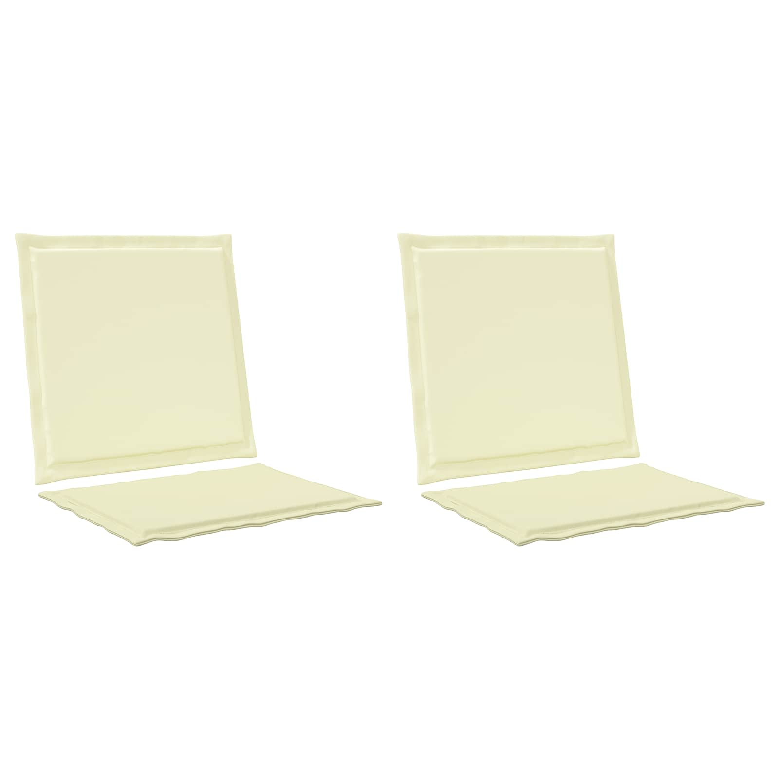 Cuscini per Seduta e Schienale Poliestere Crema 47 x 45 x 2 cm