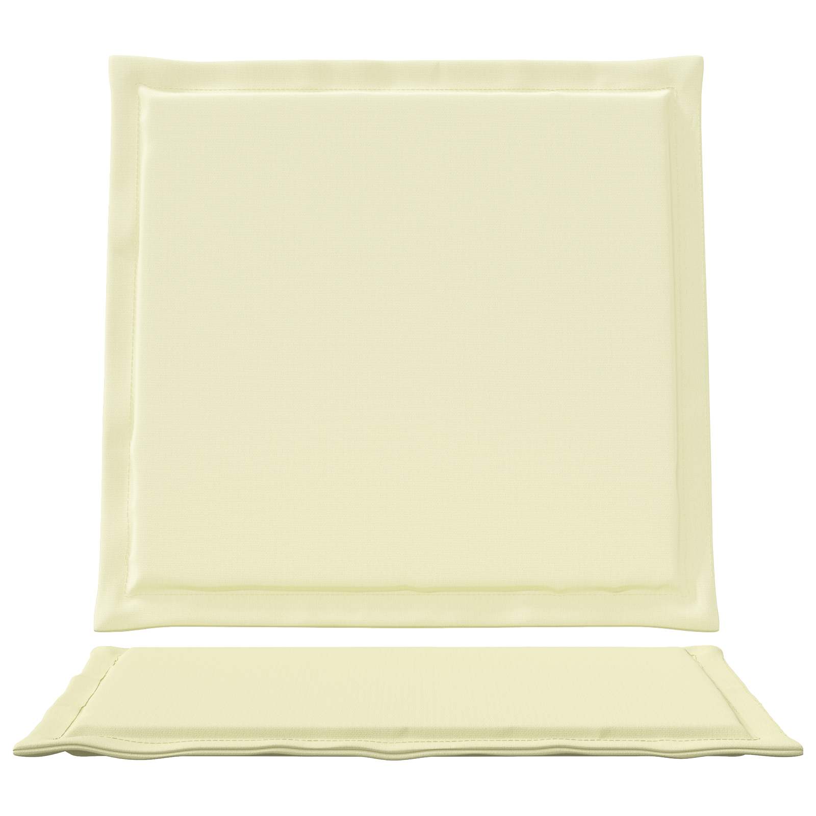 Cuscini per Seduta e Schienale Poliestere Crema 47 x 45 x 2 cm