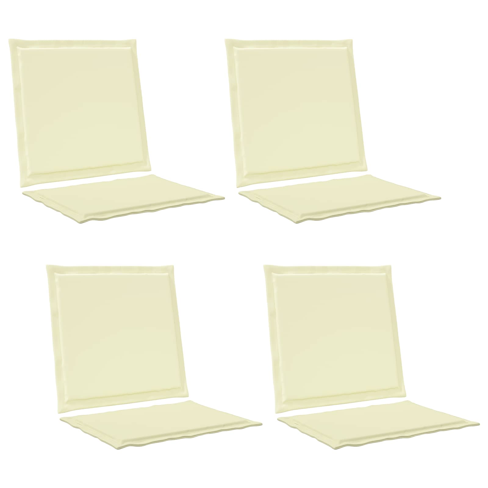 Cuscini per Seduta e Schienale Poliestere Crema 47 x 45 x 2 cm