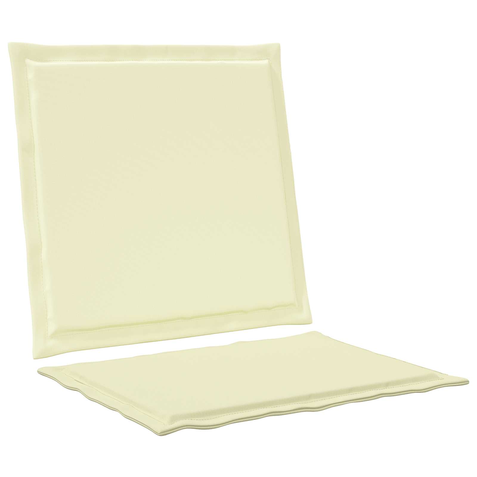 Cuscini per Seduta e Schienale Poliestere Crema 47 x 45 x 2 cm