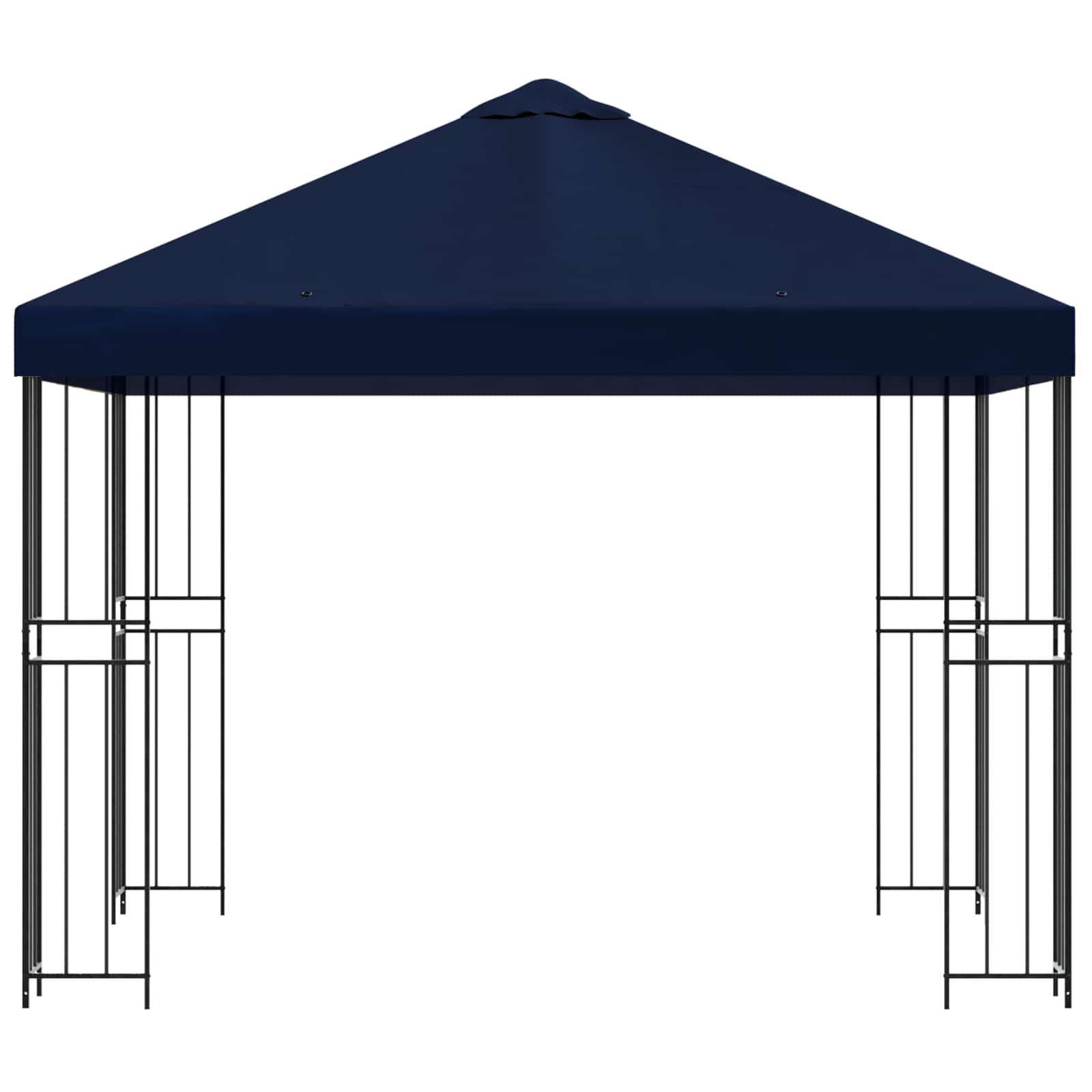 Gazebo 3 x 3 m Blu Poliestere e Acciaio 190 gsm