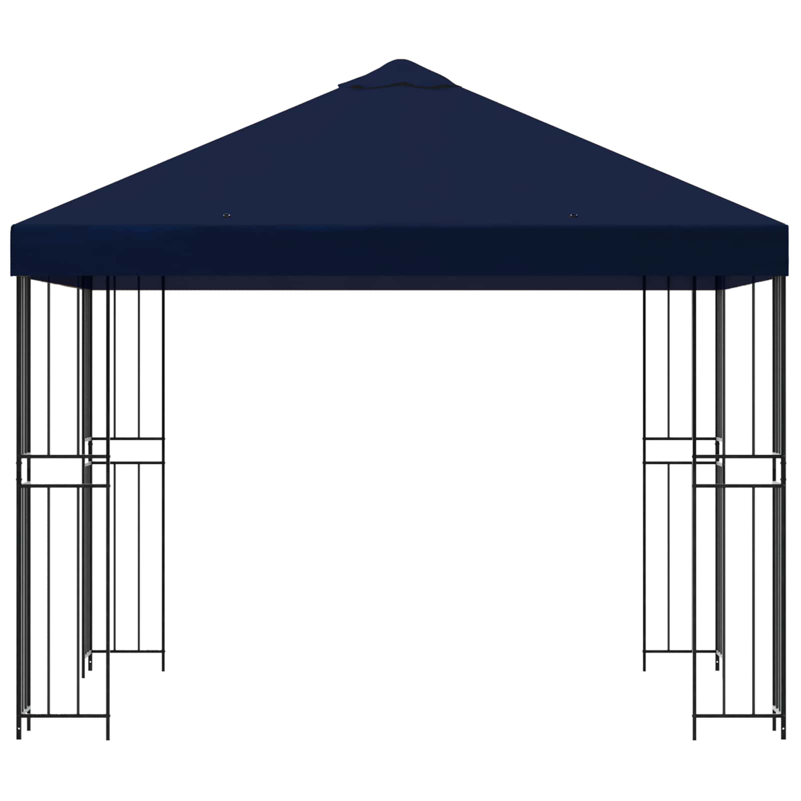 Gazebo 3 x 3 m Blu Poliestere e Acciaio 190 gsm