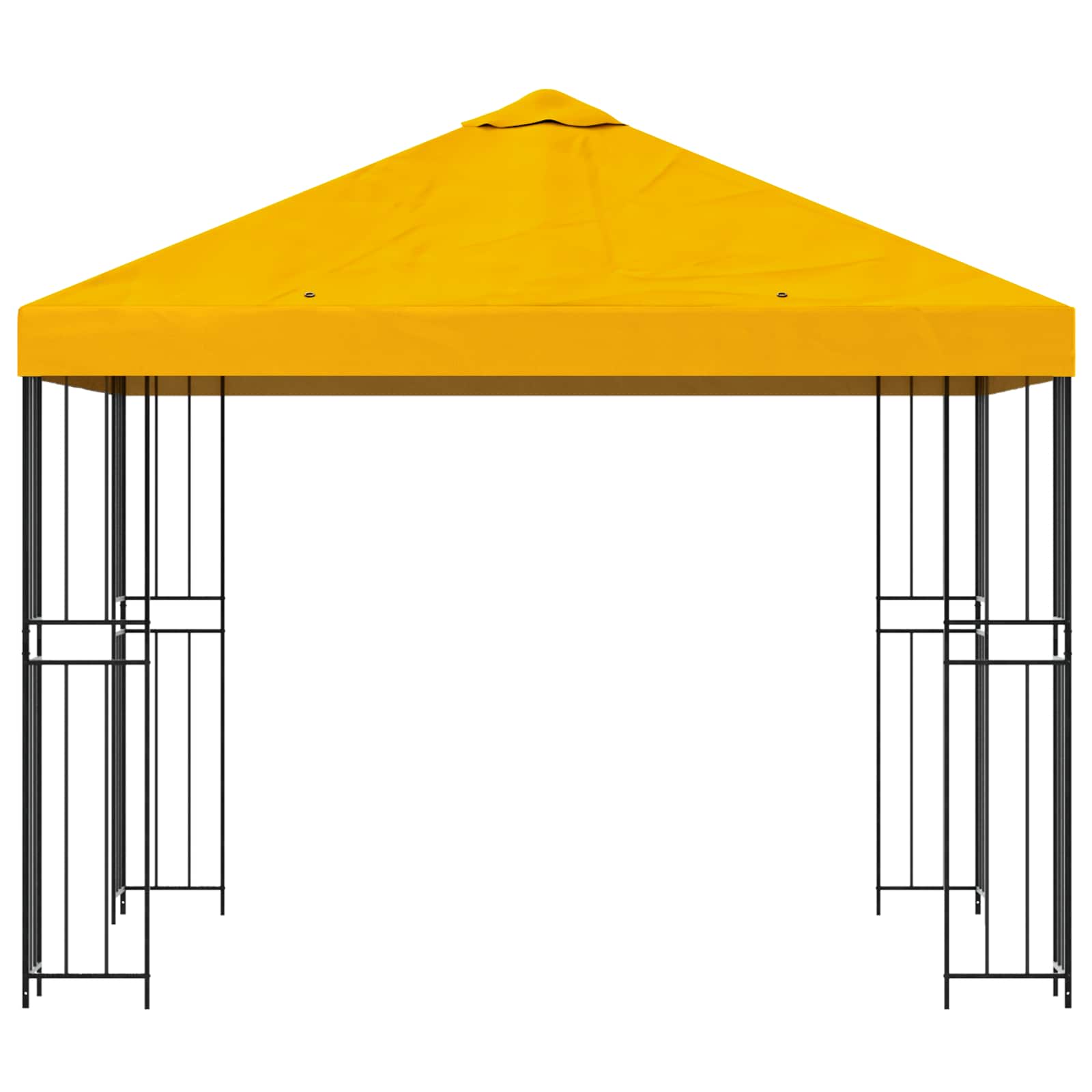 Gazebo 3 x 3 m Giallo Poliestere e Acciaio 190 gsm