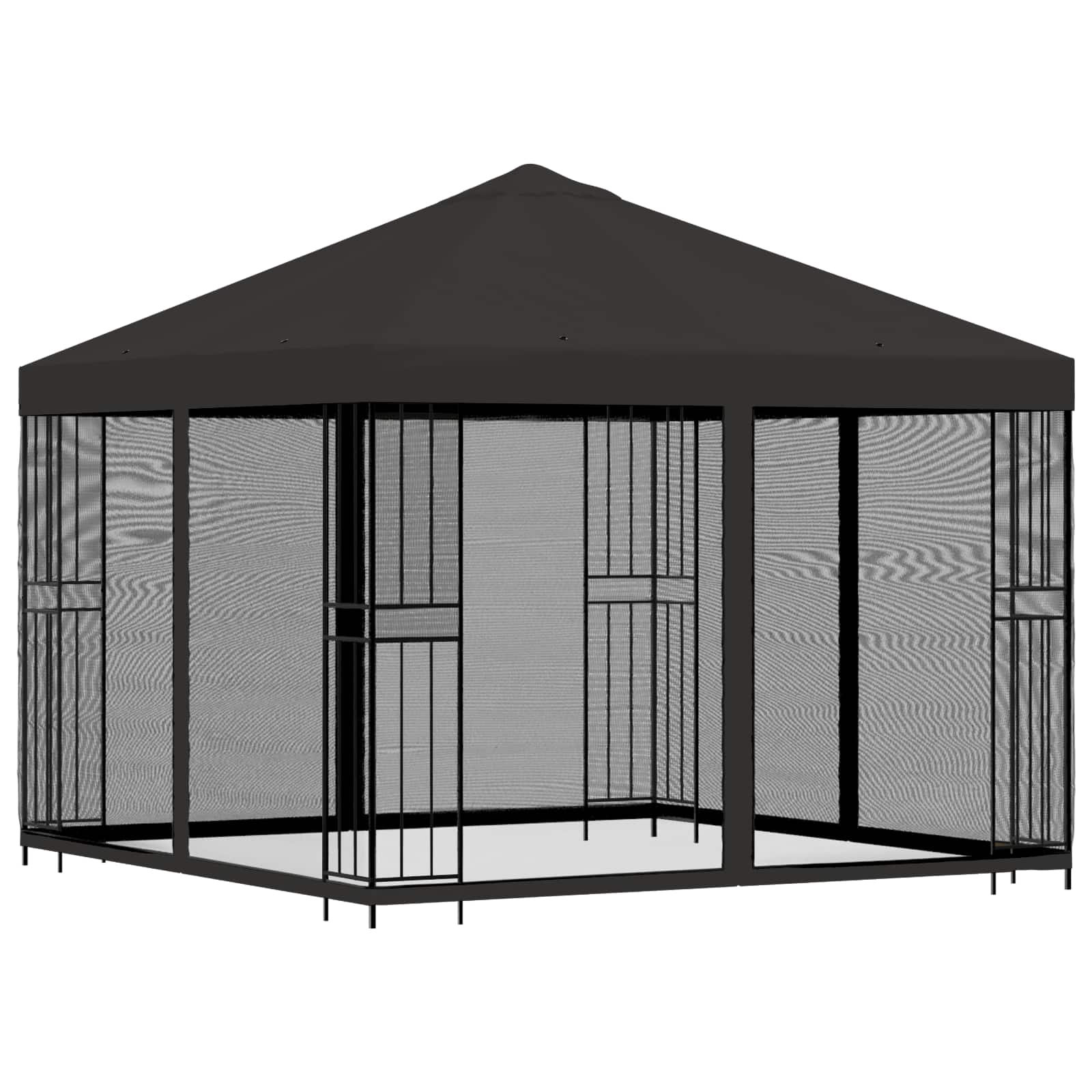 Gazebo da giardino con pareti laterali 3 x 3 m Antracite