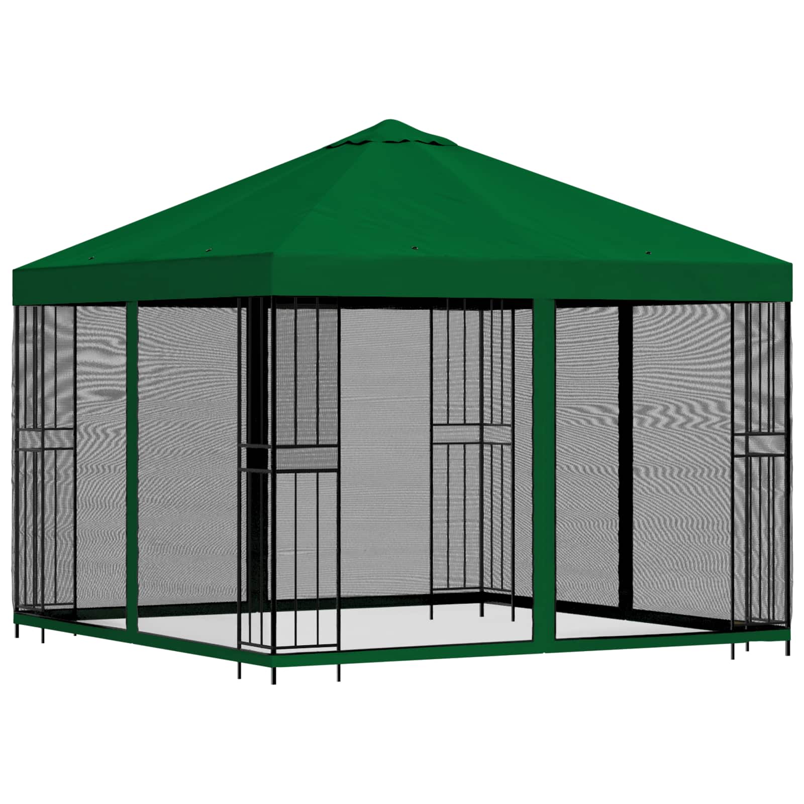 Gazebo da giardino con pareti laterali 3 x 3 m Verde