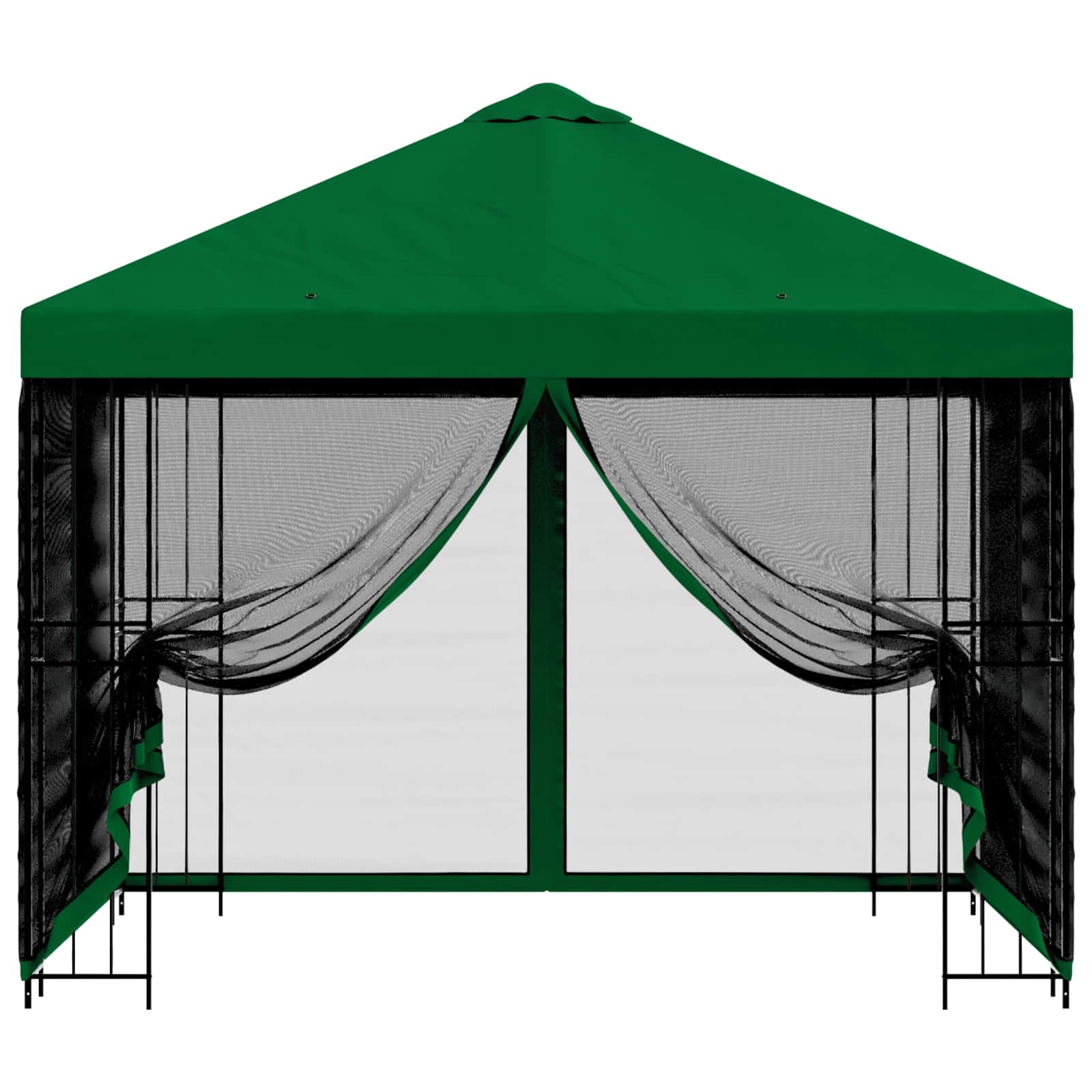 Gazebo da giardino con pareti laterali 3 x 3 m Verde