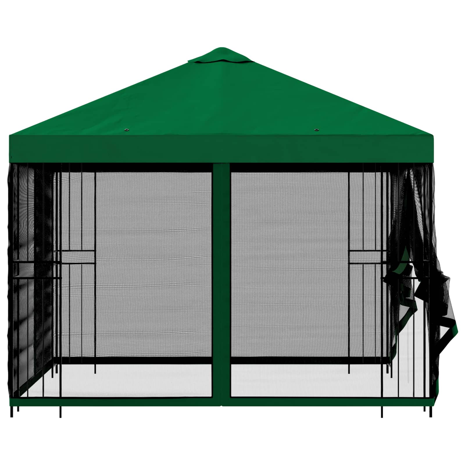 Gazebo da giardino con pareti laterali 3 x 3 m Verde