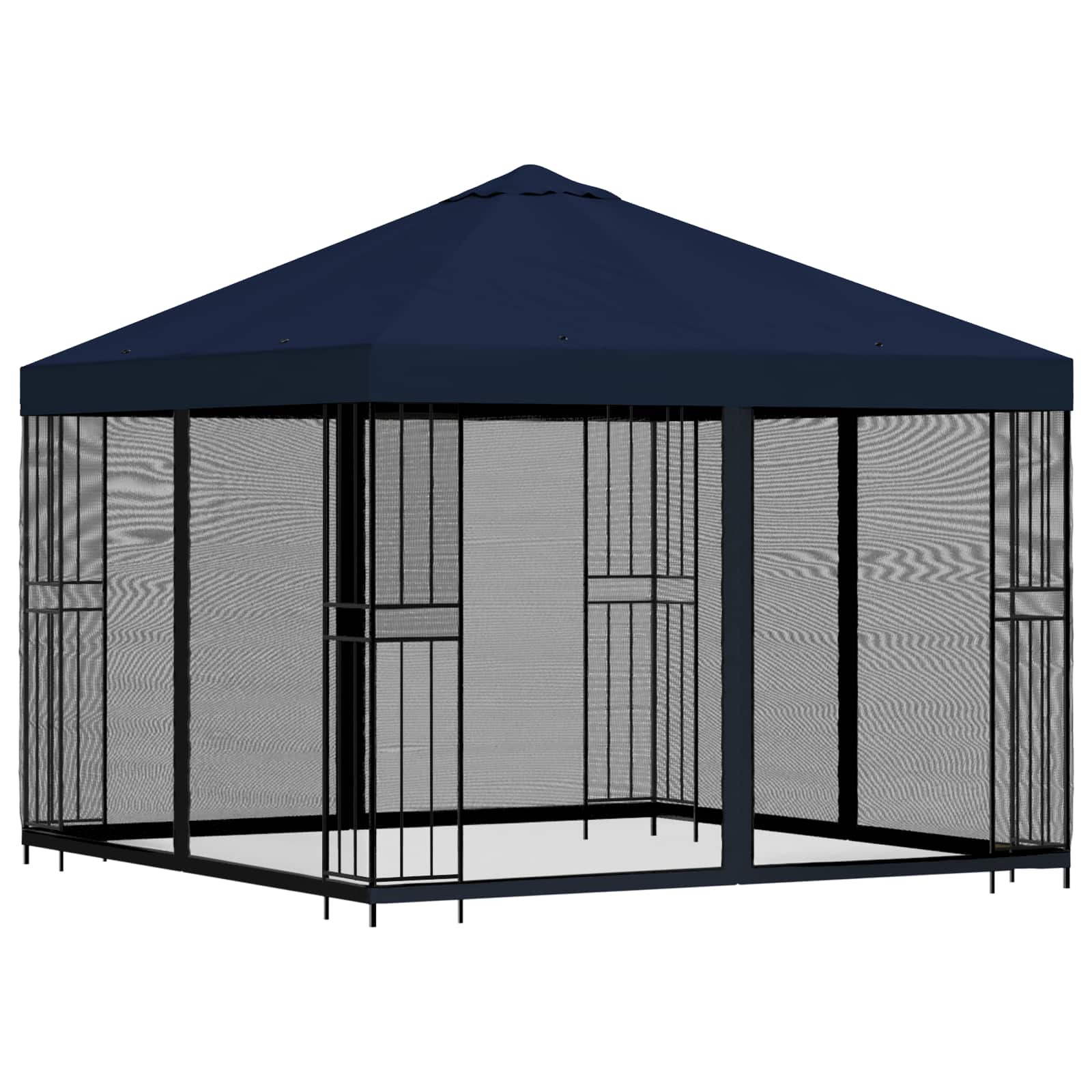 Gazebo da giardino con pareti laterali 3 x 3 m Blu