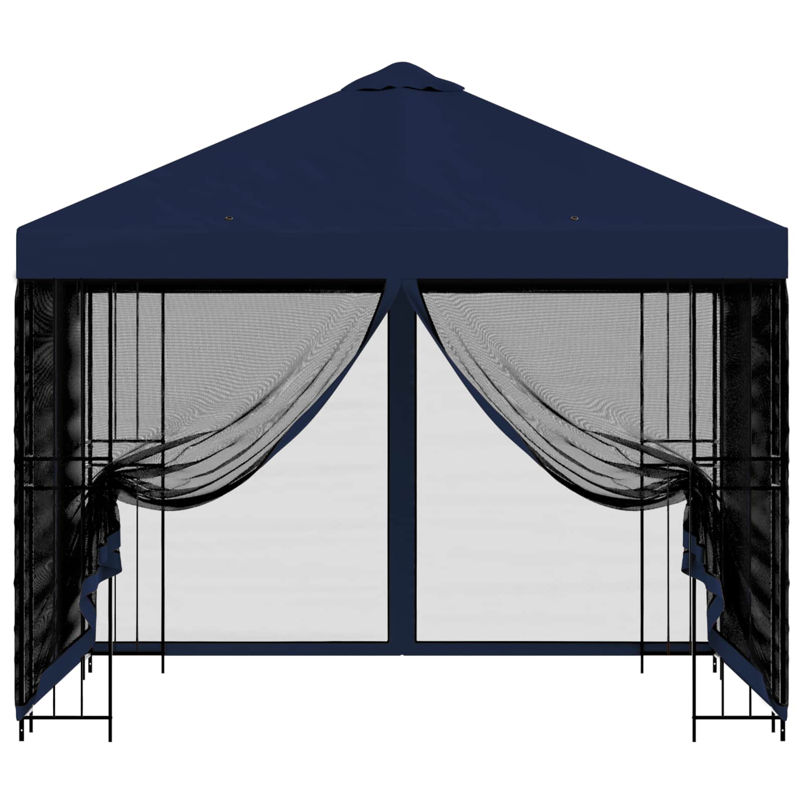 Gazebo da giardino con pareti laterali 3 x 3 m Blu