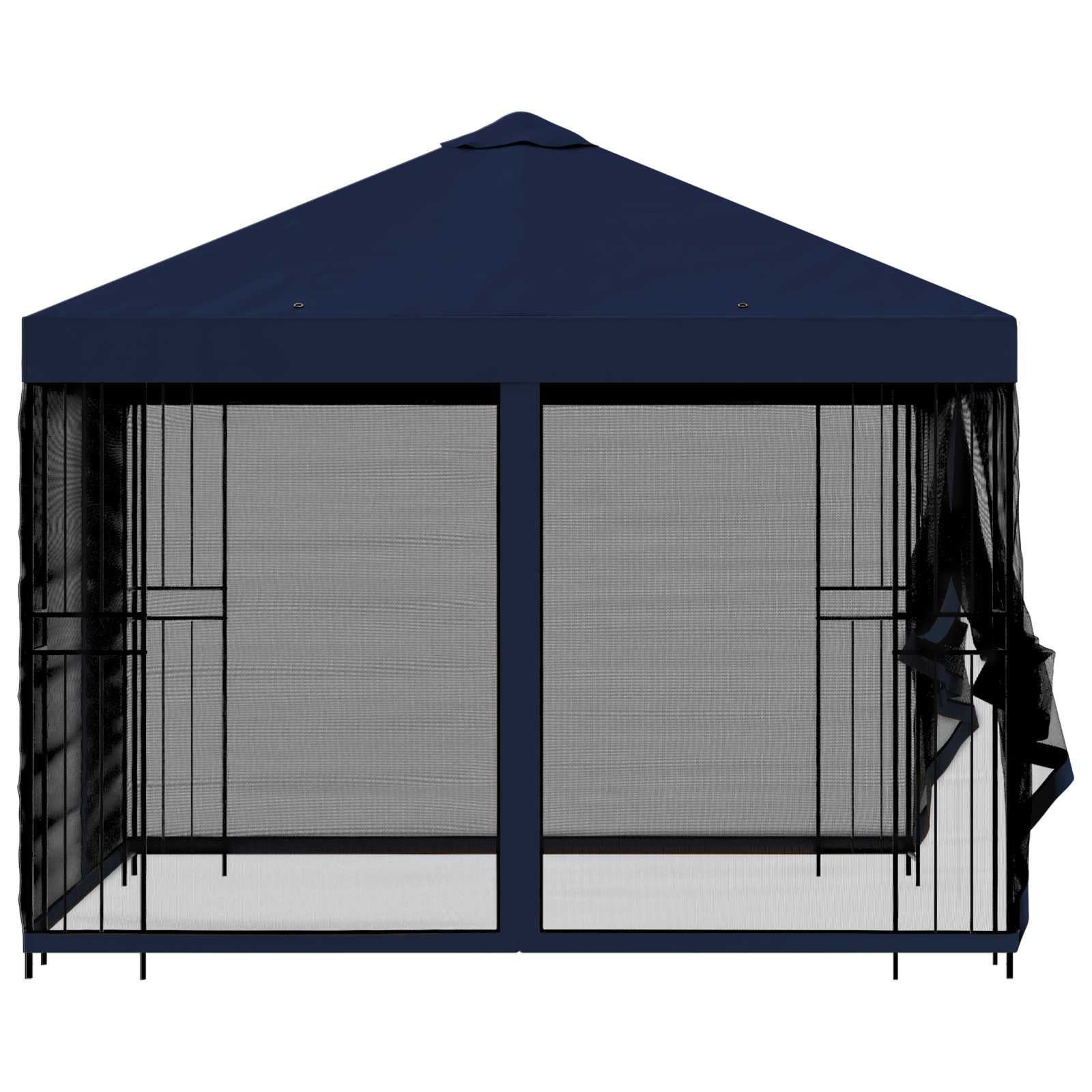 Gazebo da giardino con pareti laterali 3 x 3 m Blu