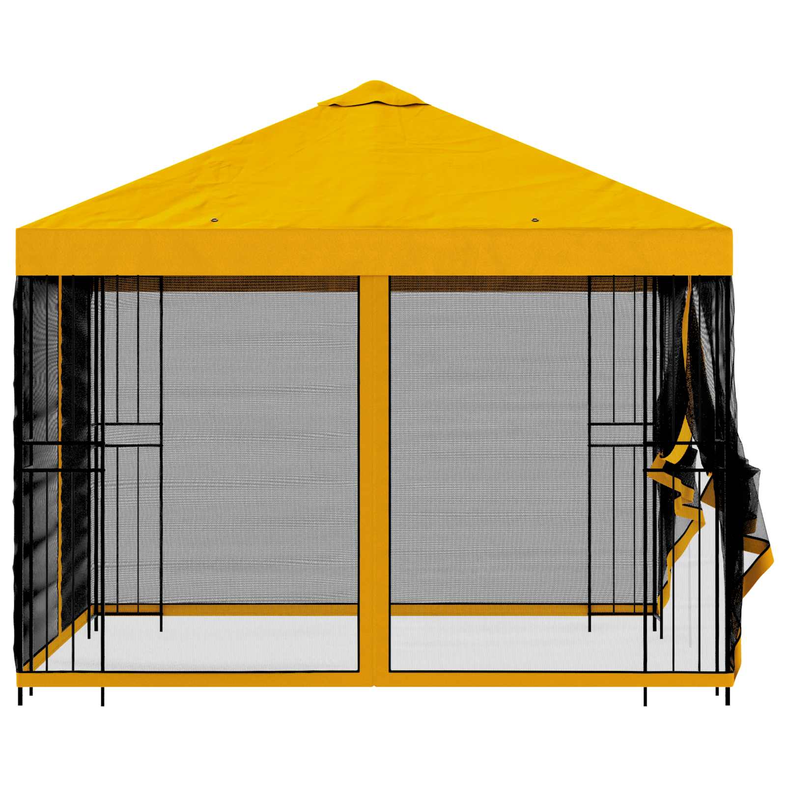 Gazebo da giardino con pareti laterali 3 x 3 m Giallo