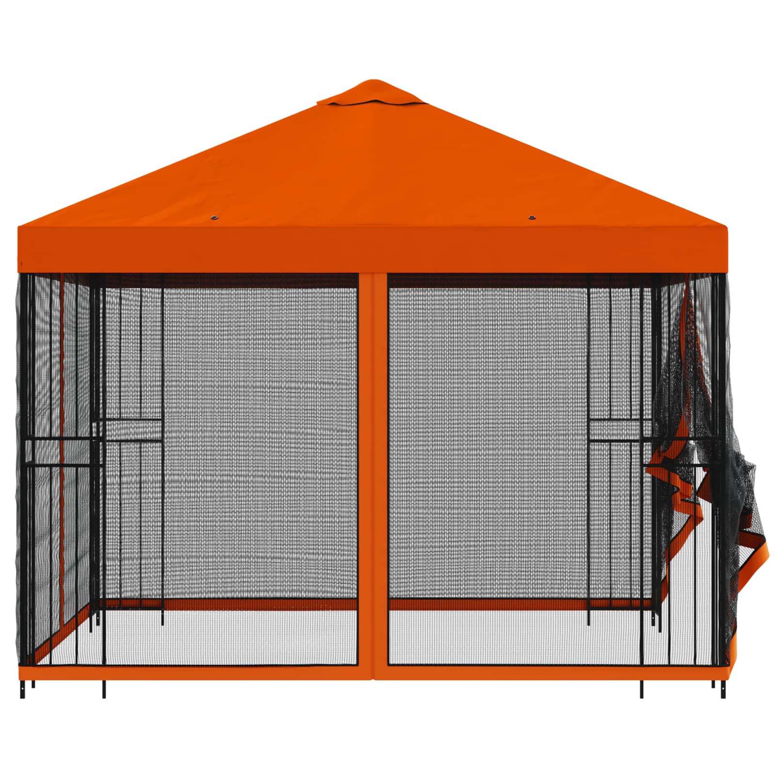 Gazebo da giardino con pareti laterali 3 x 3 m Arancione