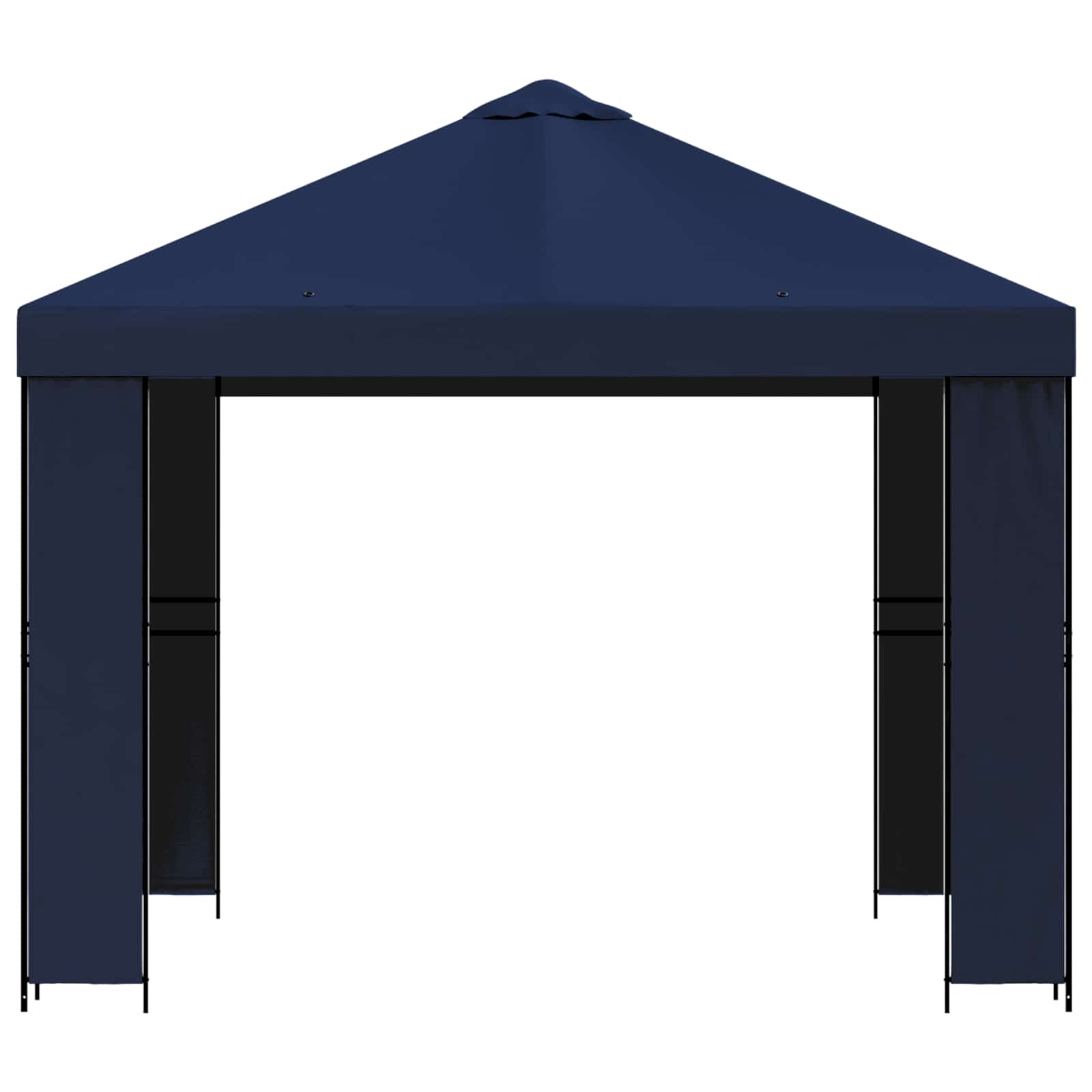 Gazebo 3 x 3 m Blu Poliestere e Acciaio 190 gsm