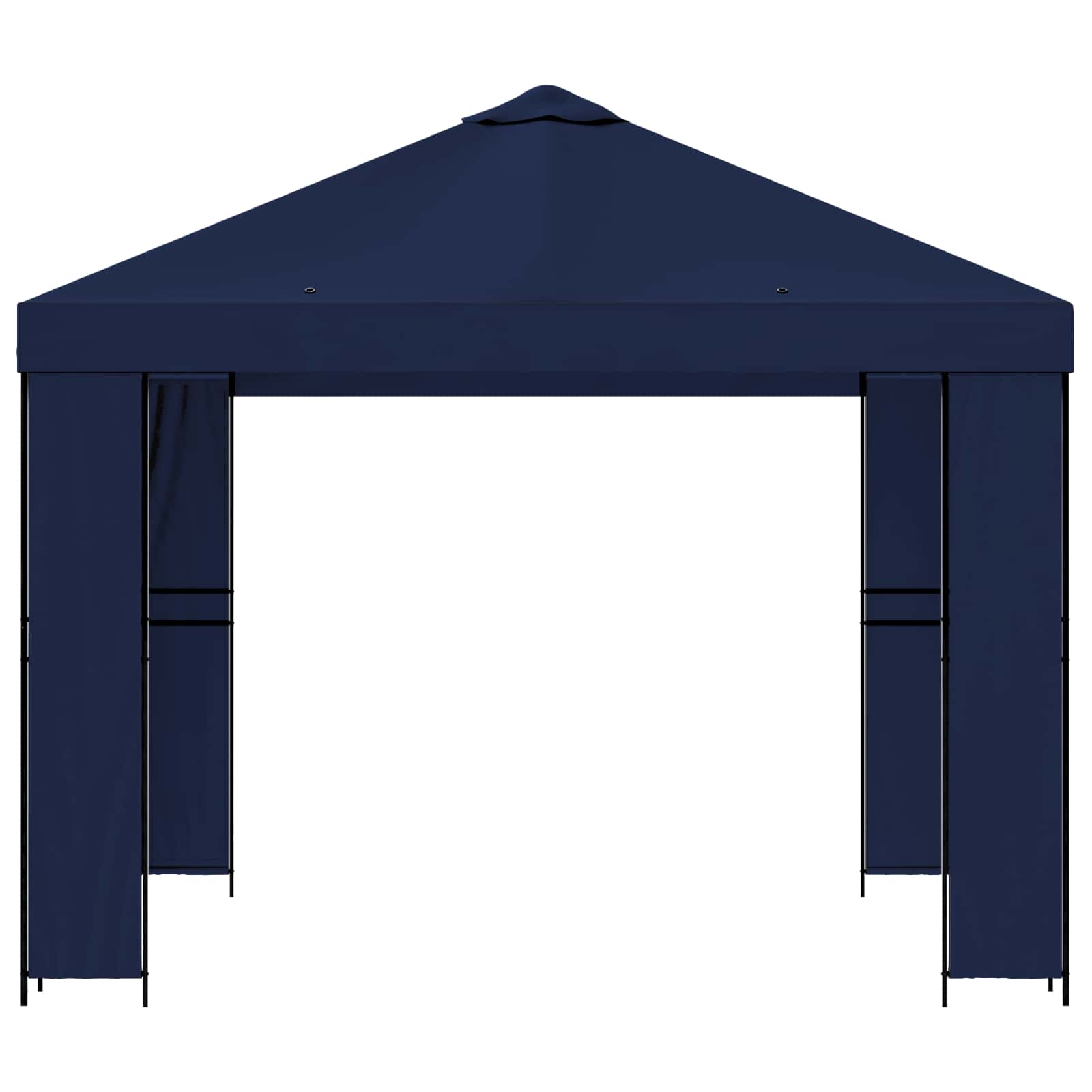 Gazebo 3 x 3 m Blu Poliestere e Acciaio 190 gsm