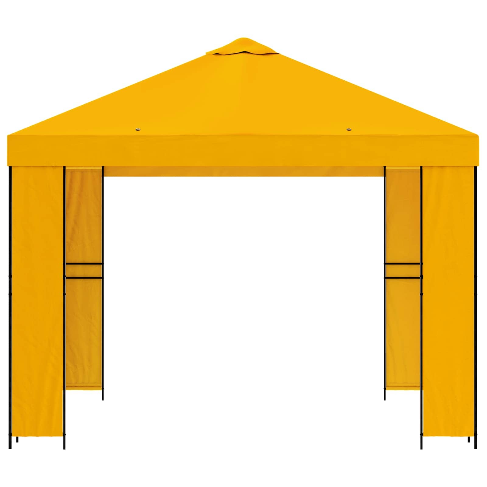 Gazebo 3 x 3 m Giallo Poliestere e Acciaio 190 gsm
