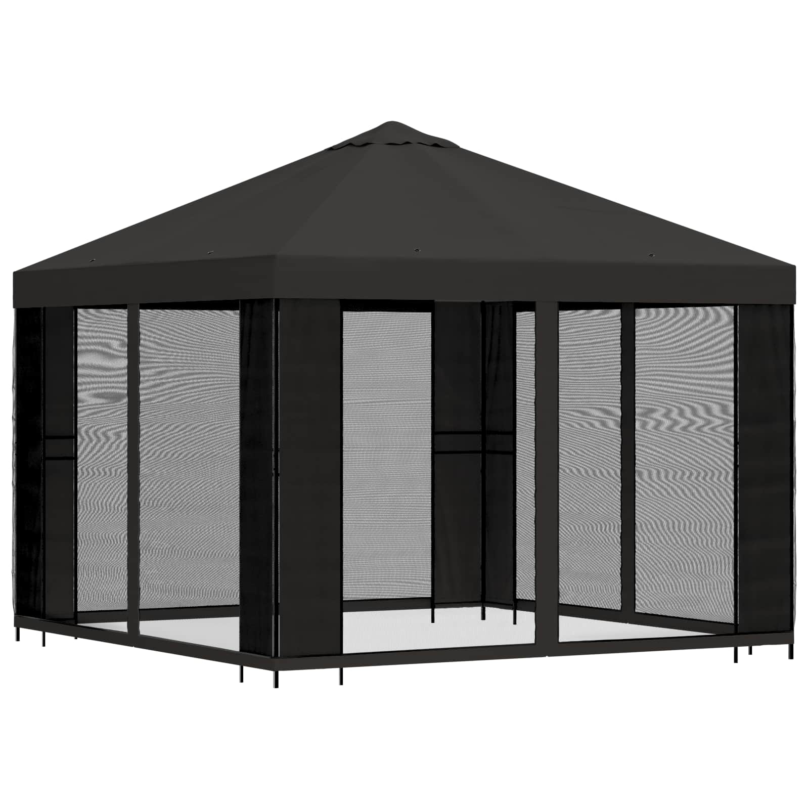 Gazebo da giardino con pareti laterali 3 x 3 m Antracite