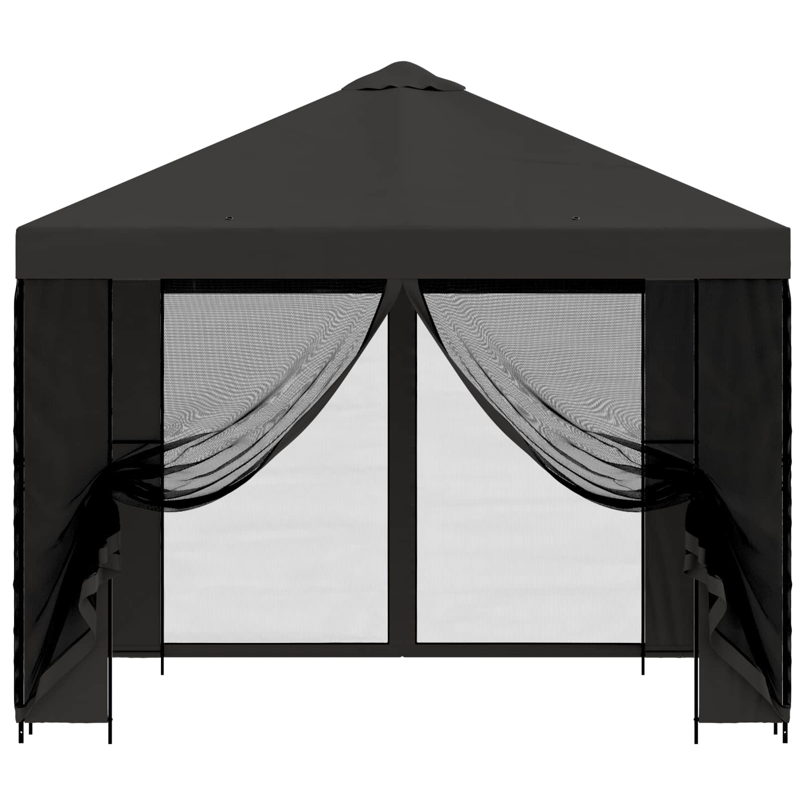 Gazebo da giardino con pareti laterali 3 x 3 m Antracite