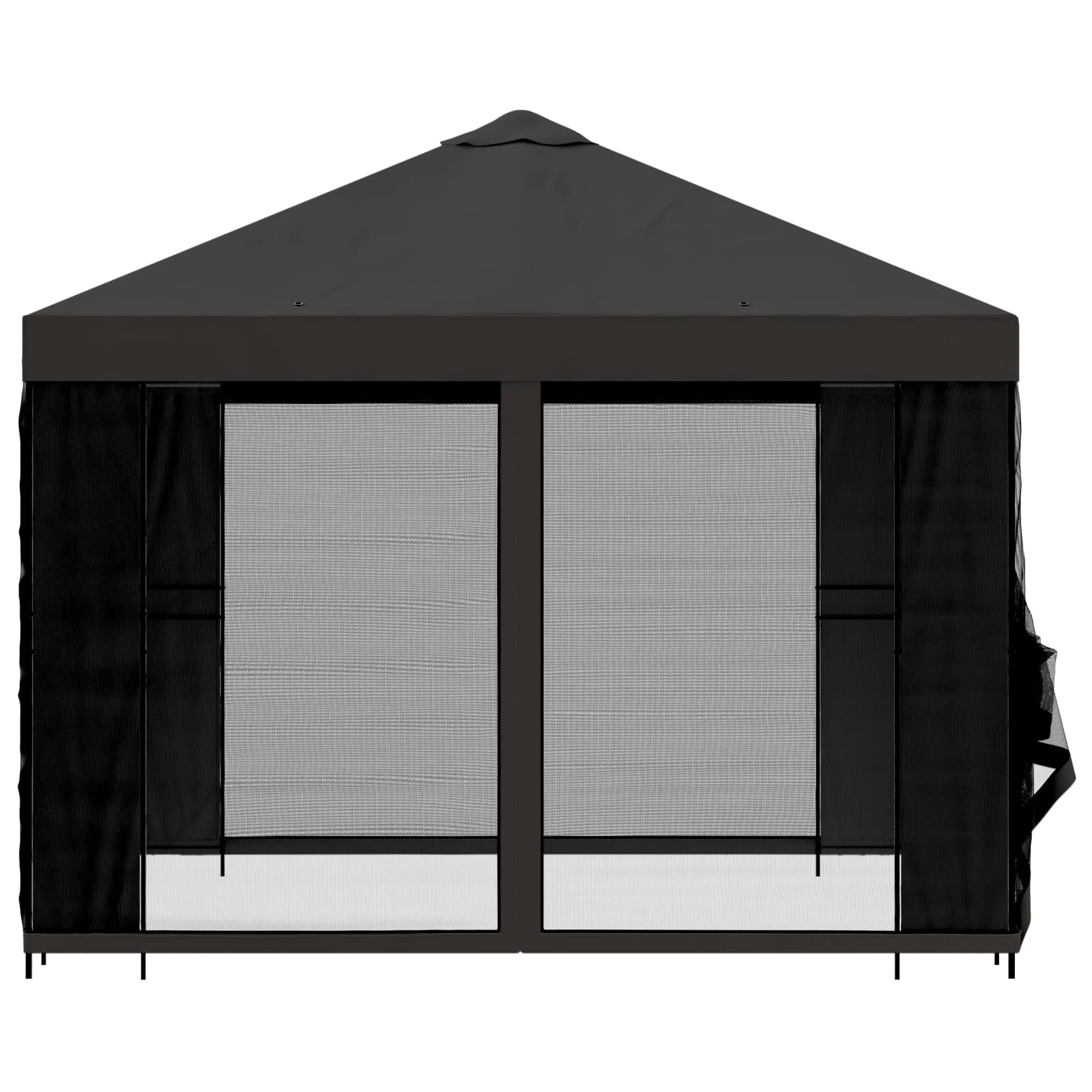 Gazebo da giardino con pareti laterali 3 x 3 m Antracite