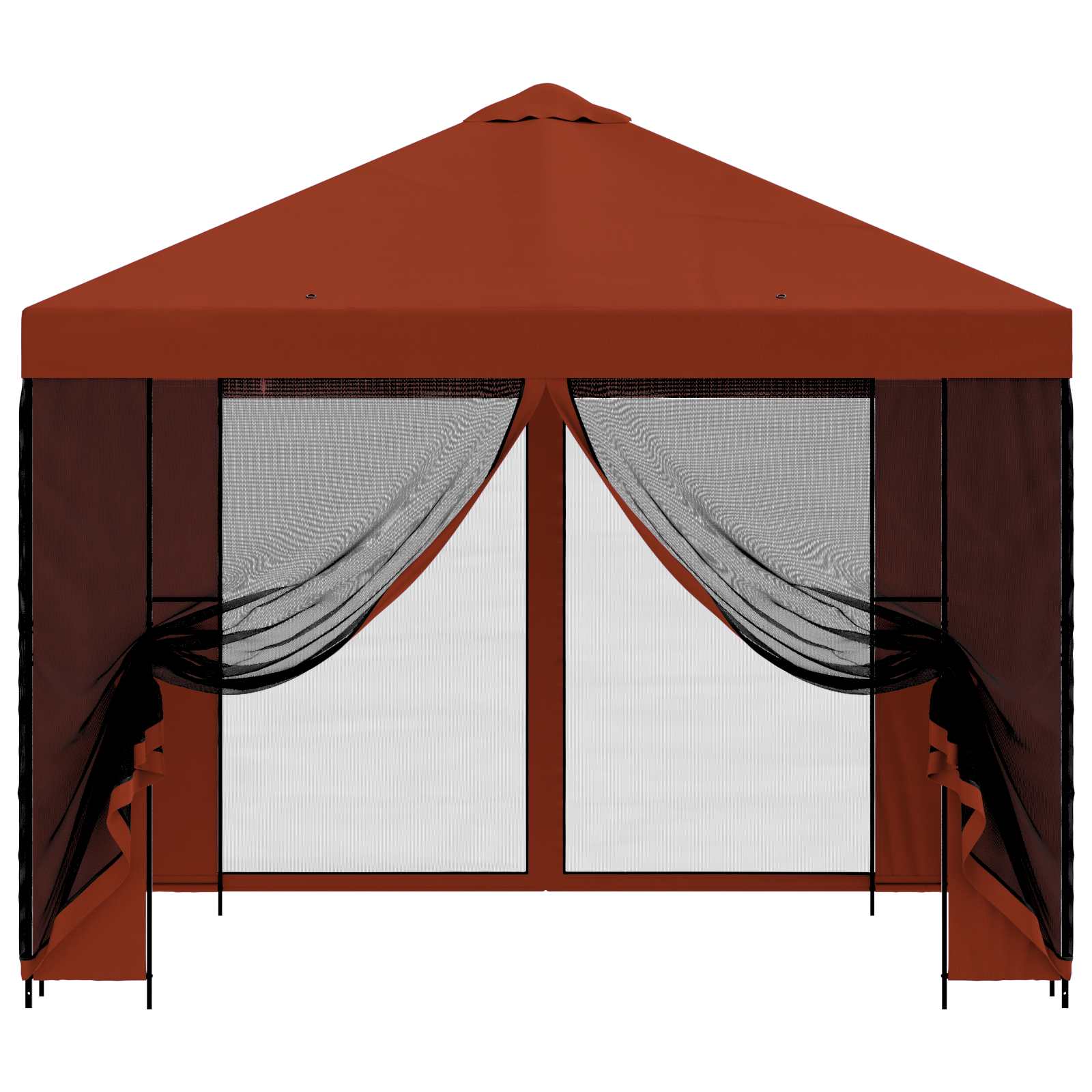 Gazebo da giardino con pareti laterali 3 x 3 m Terracotta