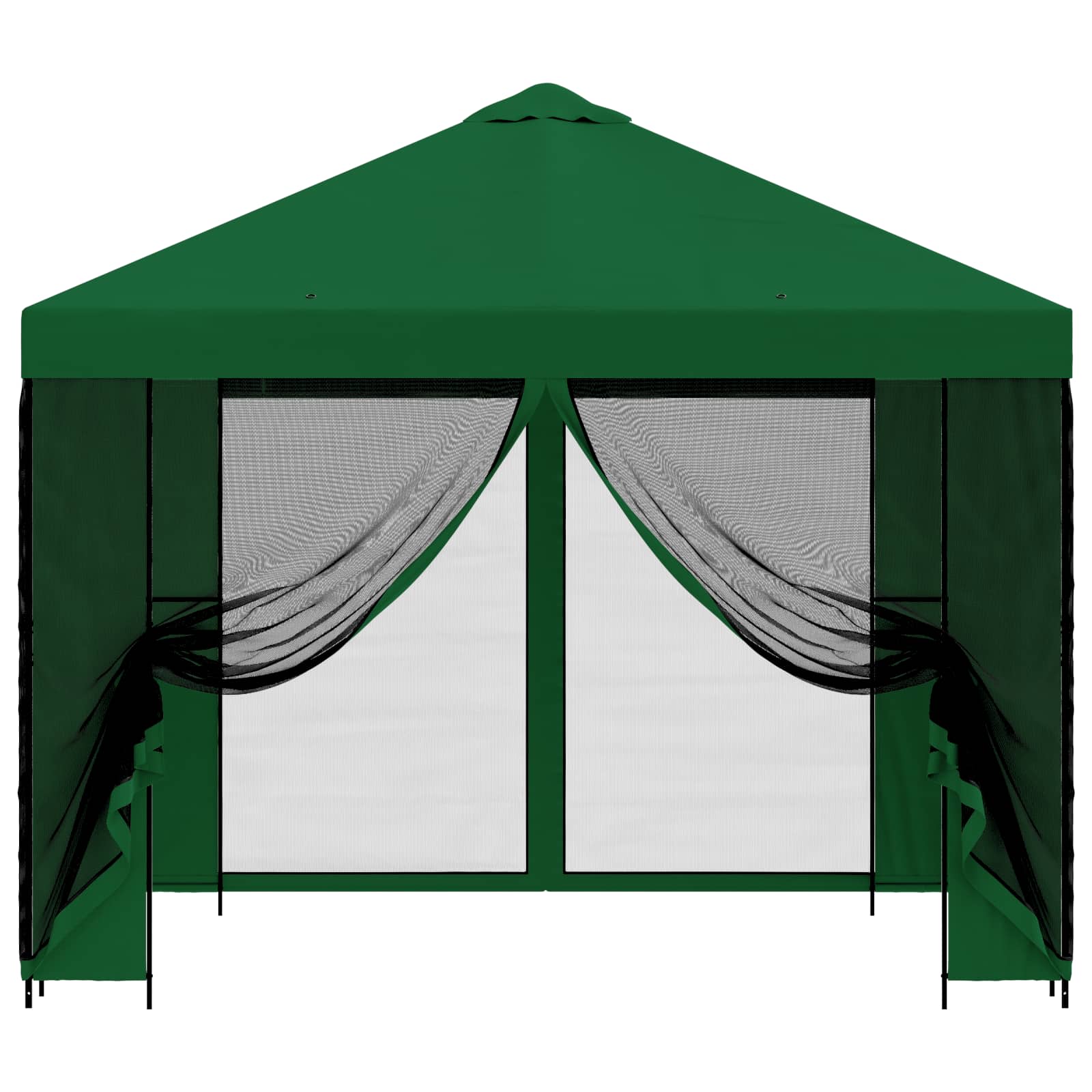 Gazebo da giardino con pareti laterali 3 x 3 m Verde