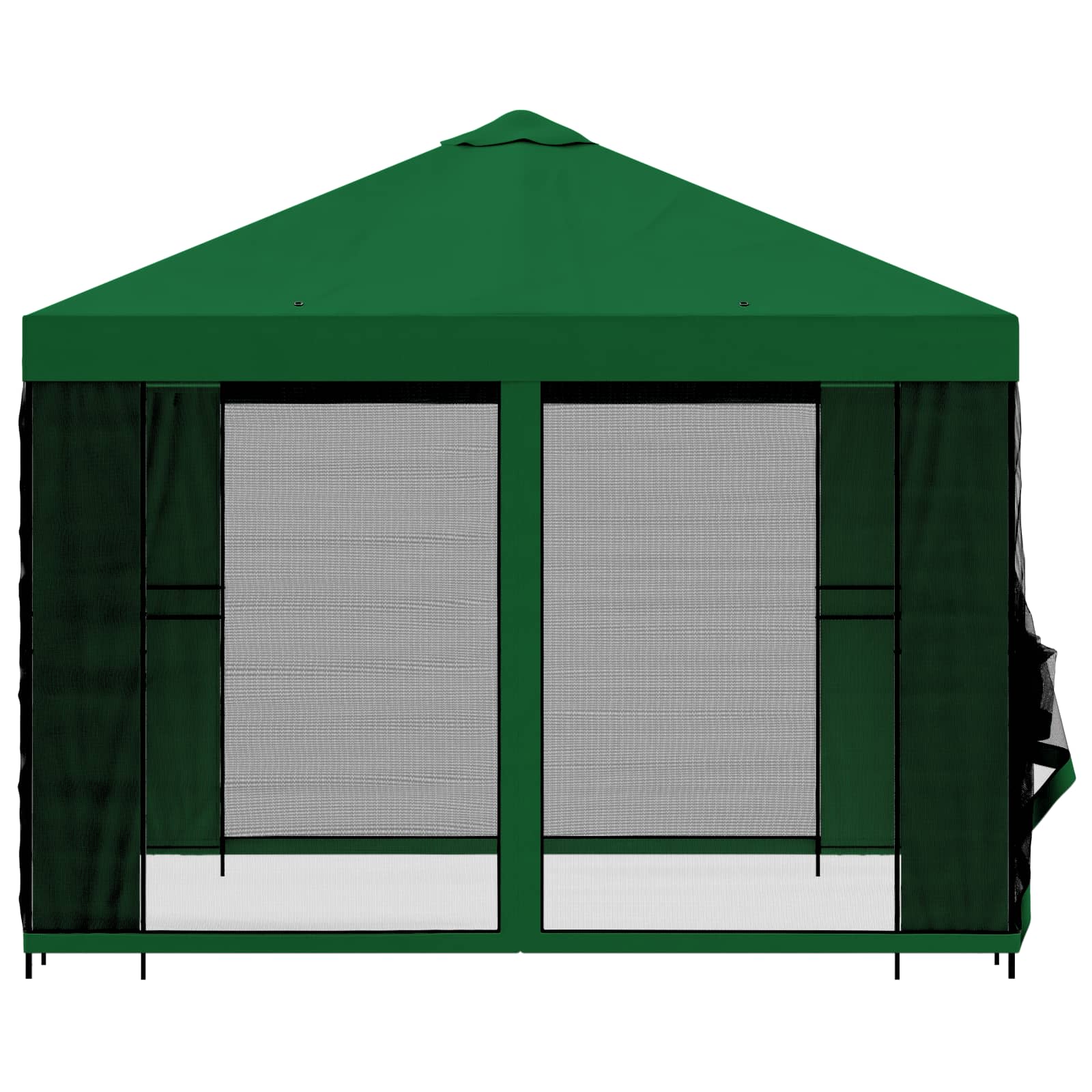 Gazebo da giardino con pareti laterali 3 x 3 m Verde