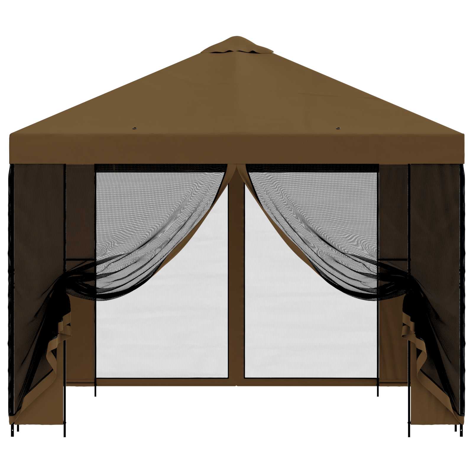 Gazebo da giardino con pareti laterali 3 x 3 m Tortora