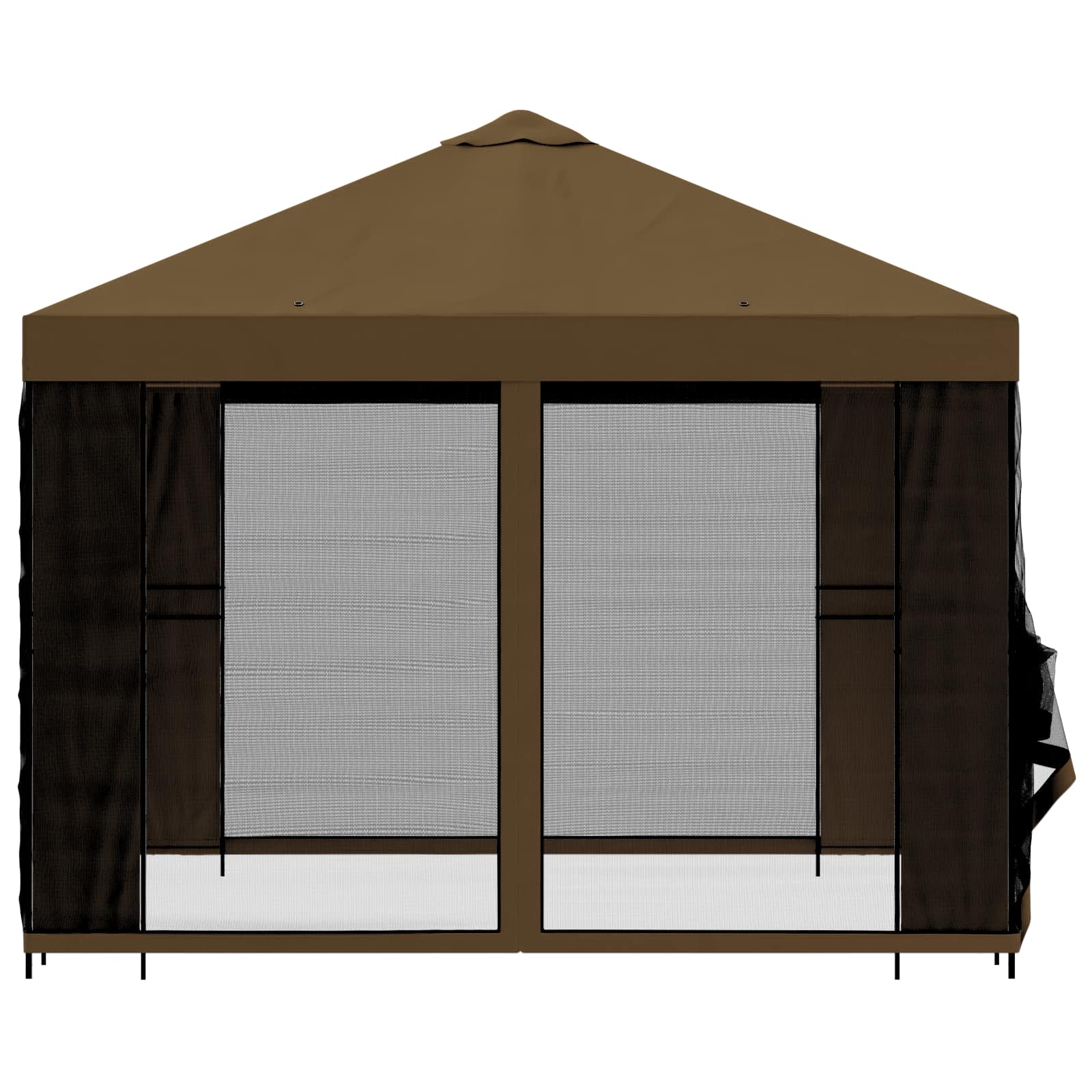 Gazebo da giardino con pareti laterali 3 x 3 m Tortora