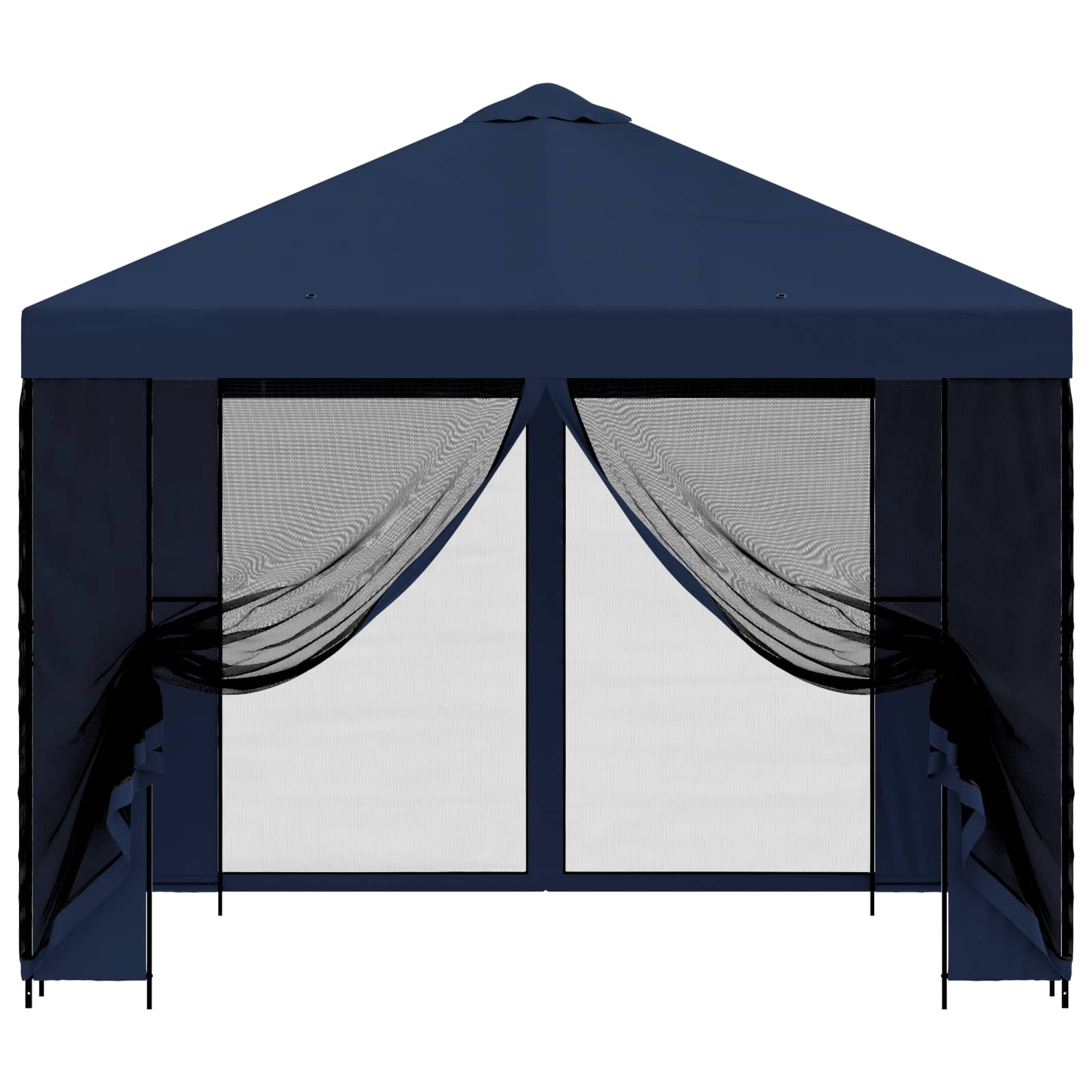 Gazebo da giardino con pareti laterali 3 x 3 m Blu