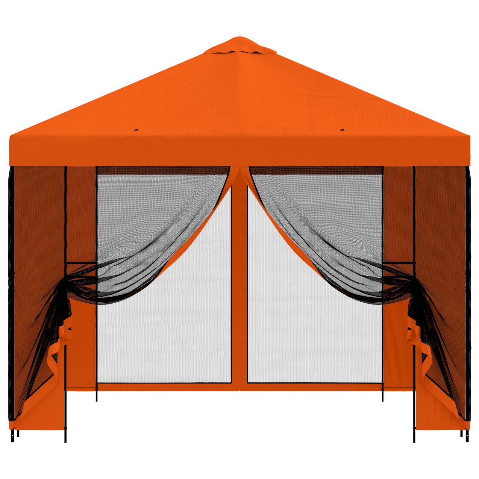 Gazebo da giardino con pareti laterali 3 x 3 m Arancione