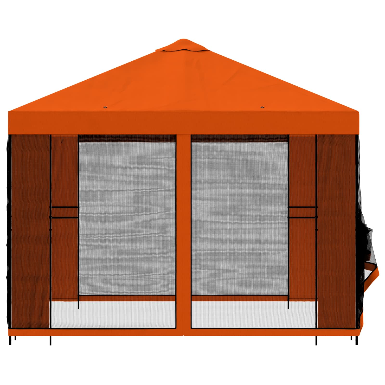 Gazebo da giardino con pareti laterali 3 x 3 m Arancione