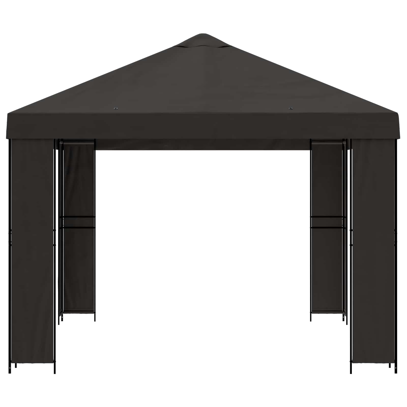 Gazebo 4 × 3 m Antracite Poliestere e Acciaio 190 gsm
