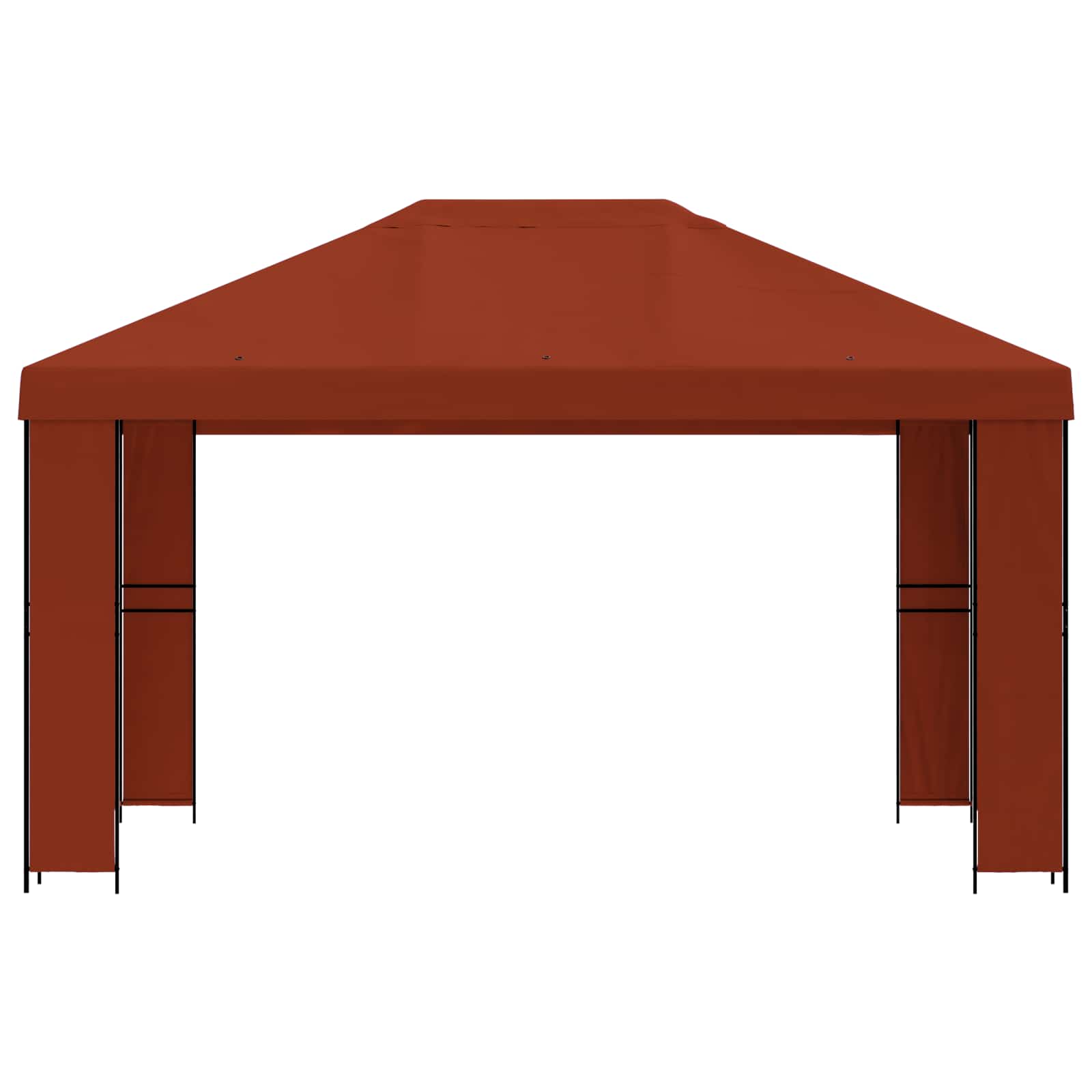 Gazebo 4 × 3 m Terracotta Poliestere e Acciaio 190 gsm