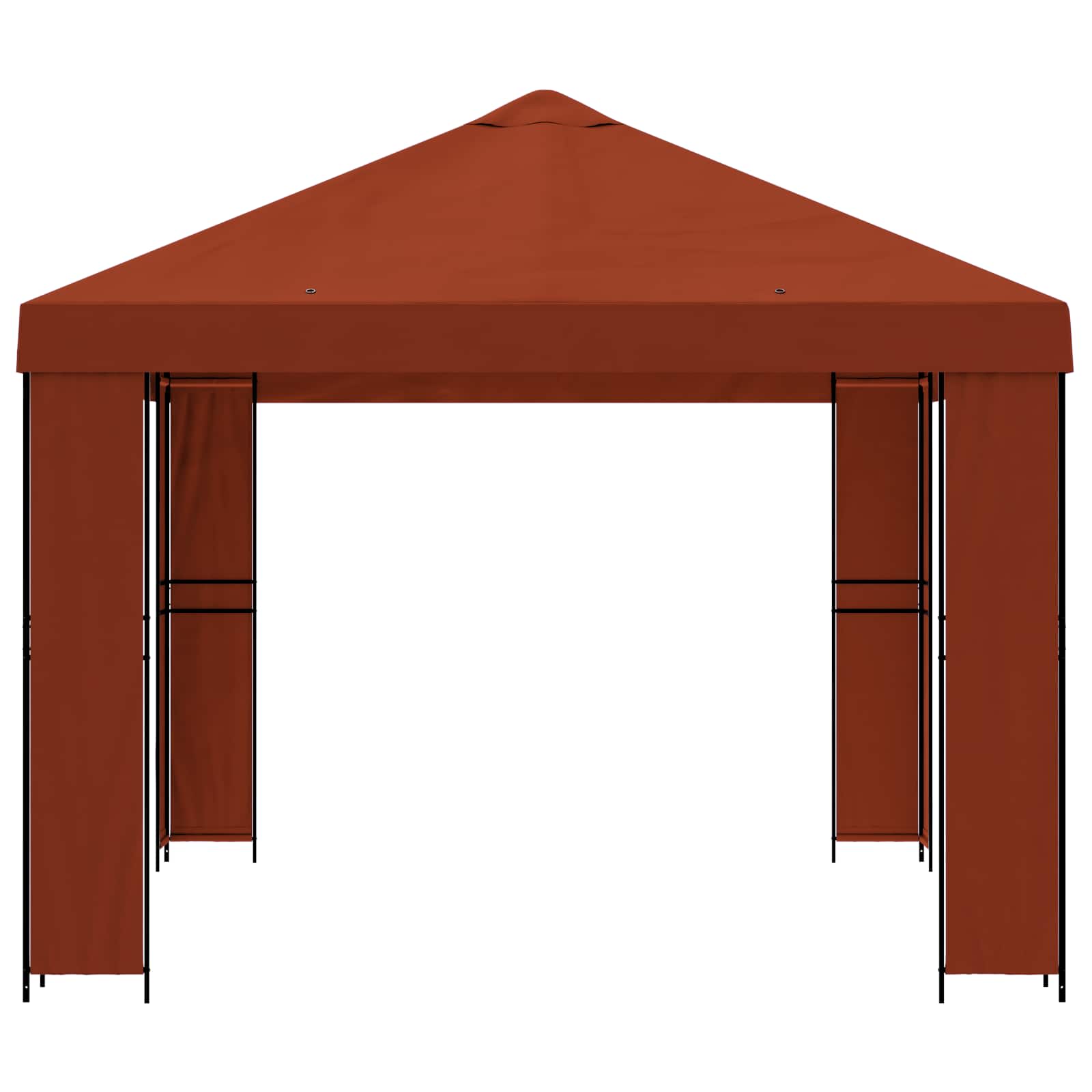 Gazebo 4 × 3 m Terracotta Poliestere e Acciaio 190 gsm