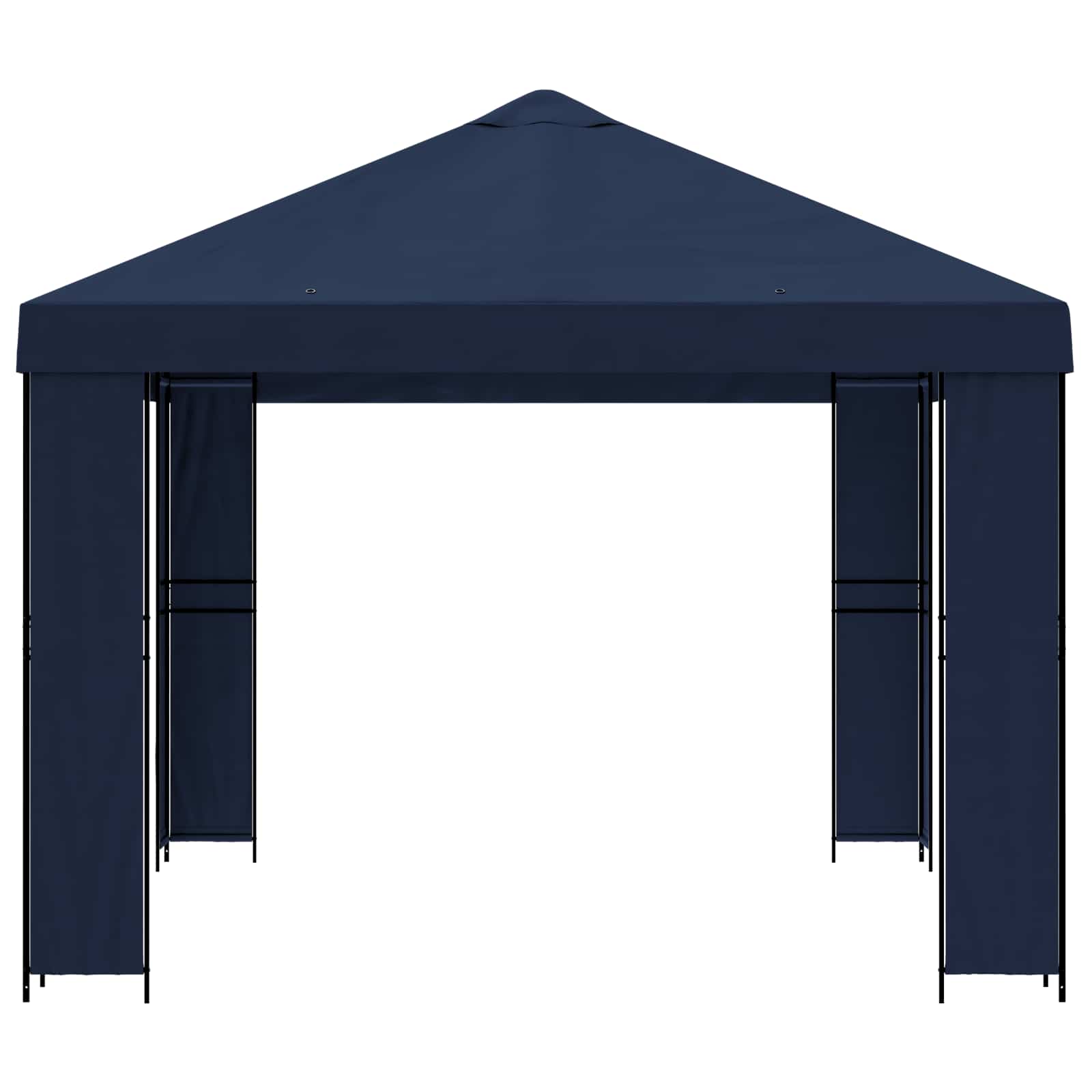 Gazebo 4 × 3 m Blu Poliestere e Acciaio 190 gsm