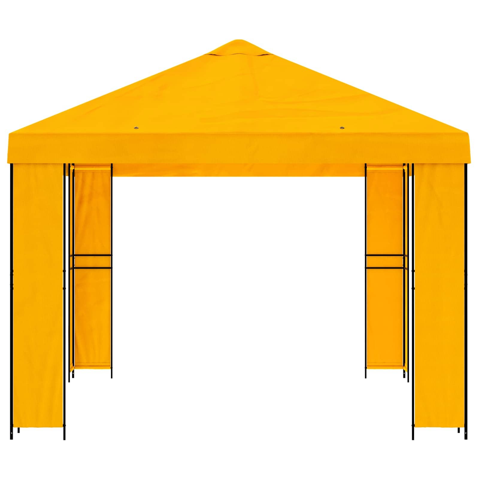 Gazebo 4 × 3 m Giallo Poliestere e Acciaio 190 gsm