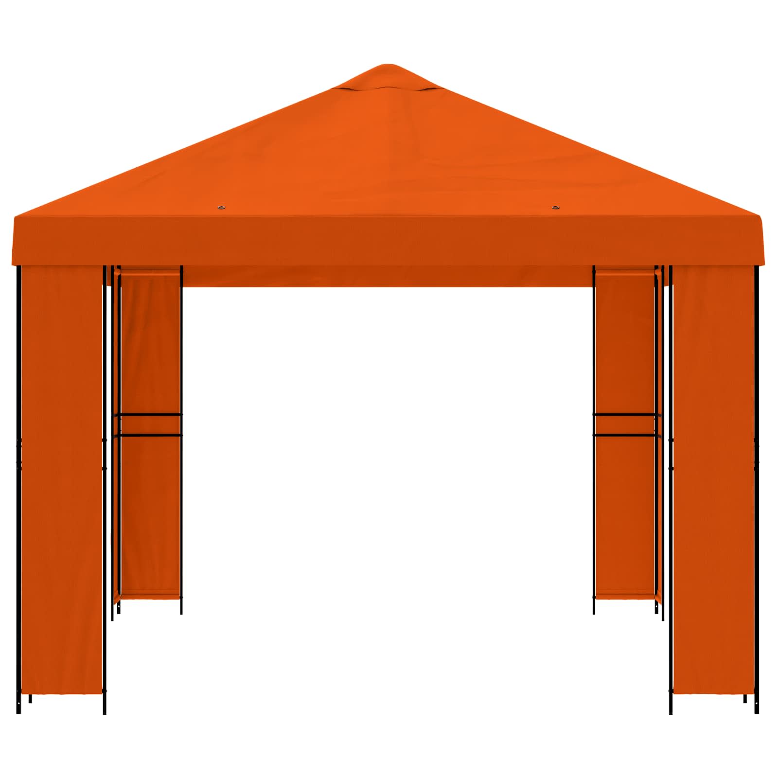 Gazebo 4 × 3 m Arancione Poliestere e Acciaio 190 gsm