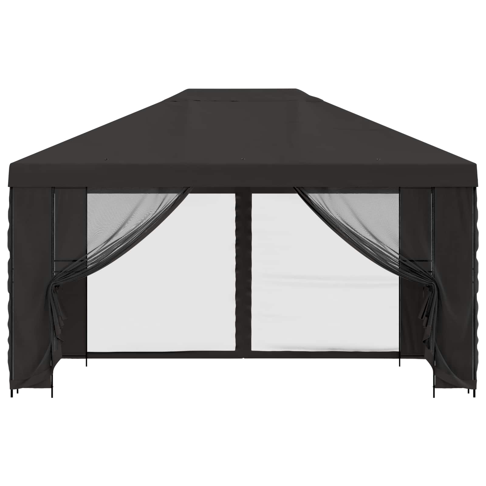 Gazebo da giardino con pareti laterali 4 × 3 m Antracite