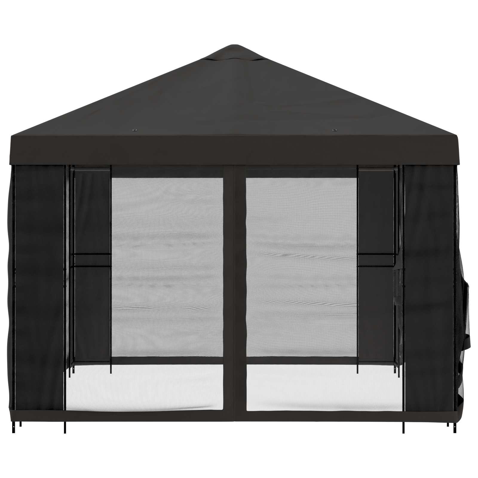 Gazebo da giardino con pareti laterali 4 × 3 m Antracite