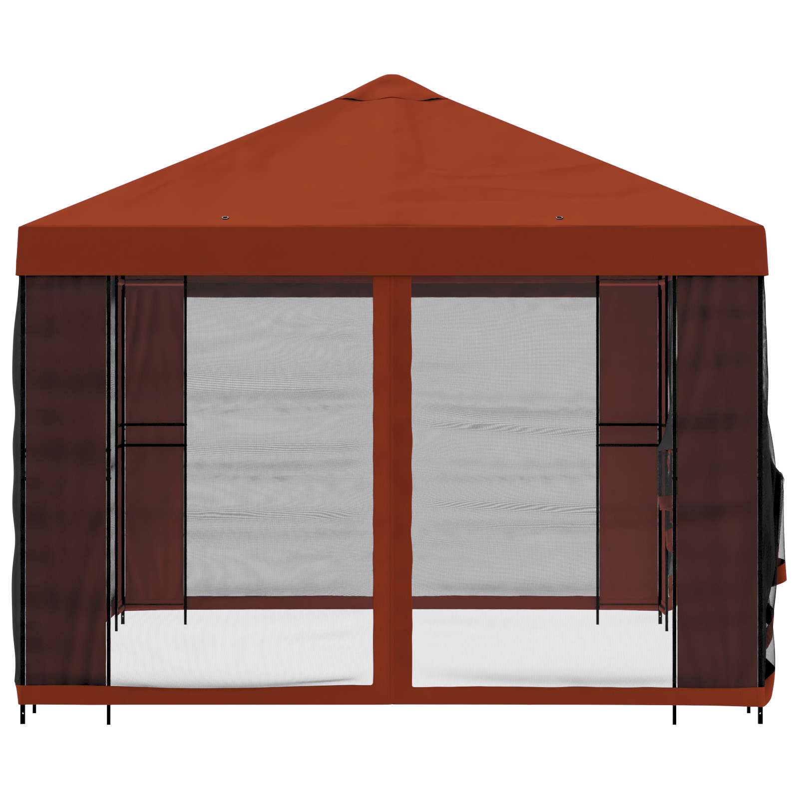 Gazebo con pareti laterali 4 × 3 m Terracotta