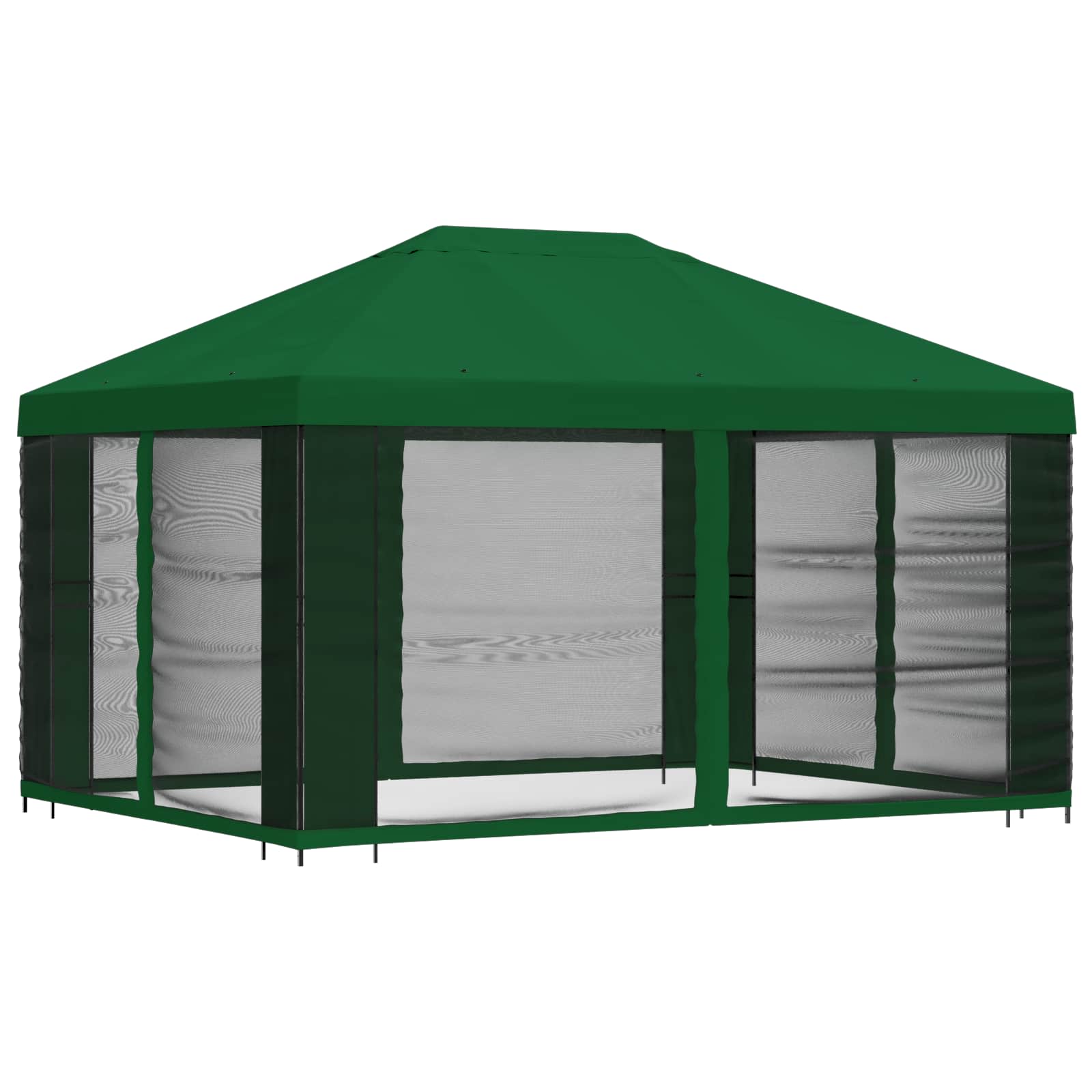 Gazebo da giardino con pareti laterali 4 × 3 m Verde