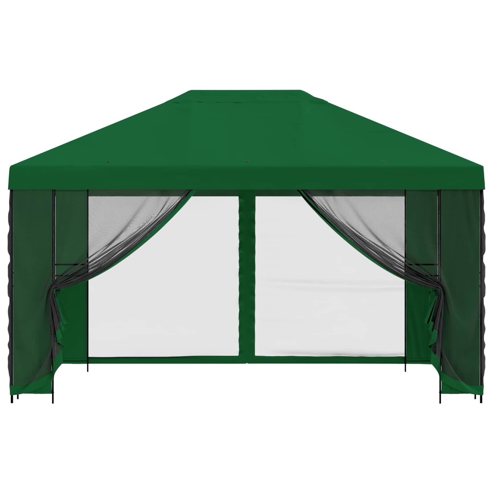 Gazebo da giardino con pareti laterali 4 × 3 m Verde