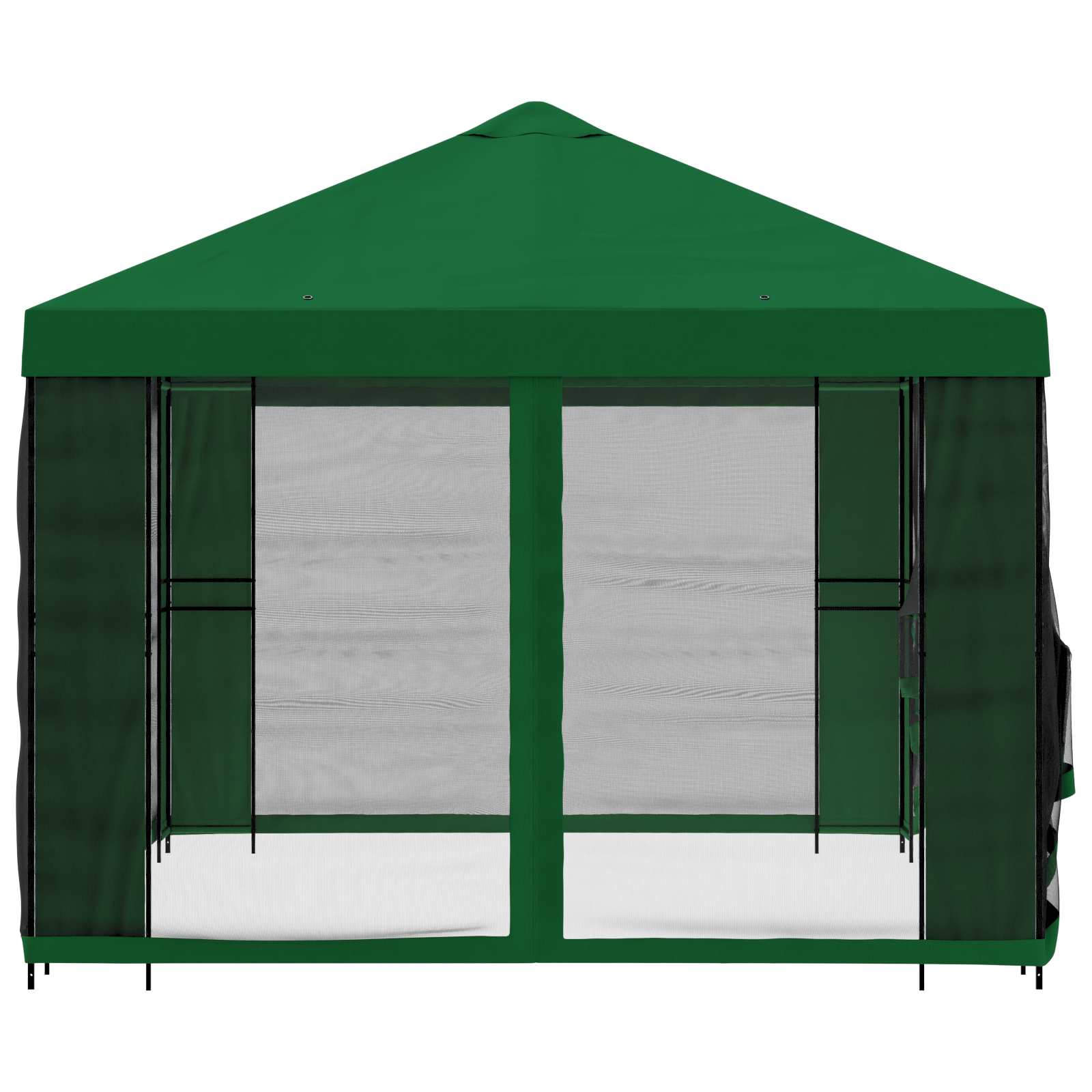 Gazebo da giardino con pareti laterali 4 × 3 m Verde