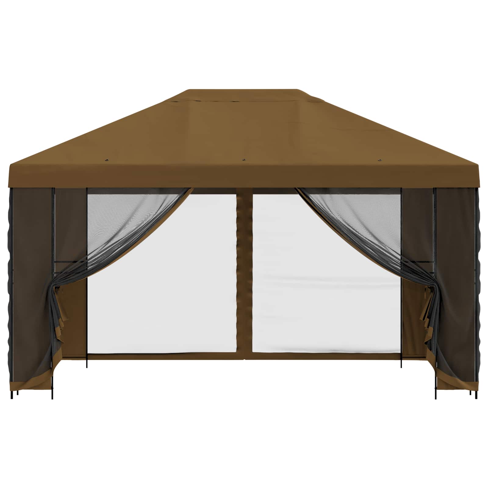 Gazebo da giardino con pareti laterali 4 × 3 m Tortora